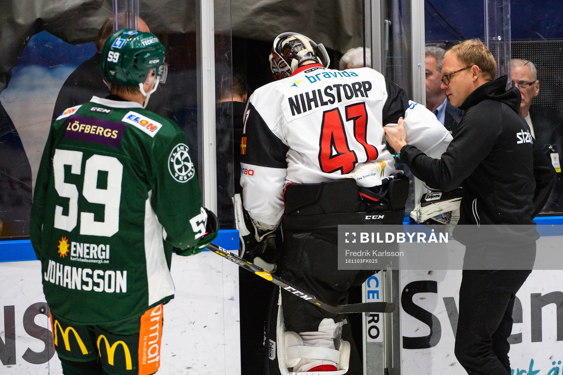 Malmö Redhawks målvakt Cristopher Nilstorp går av plan