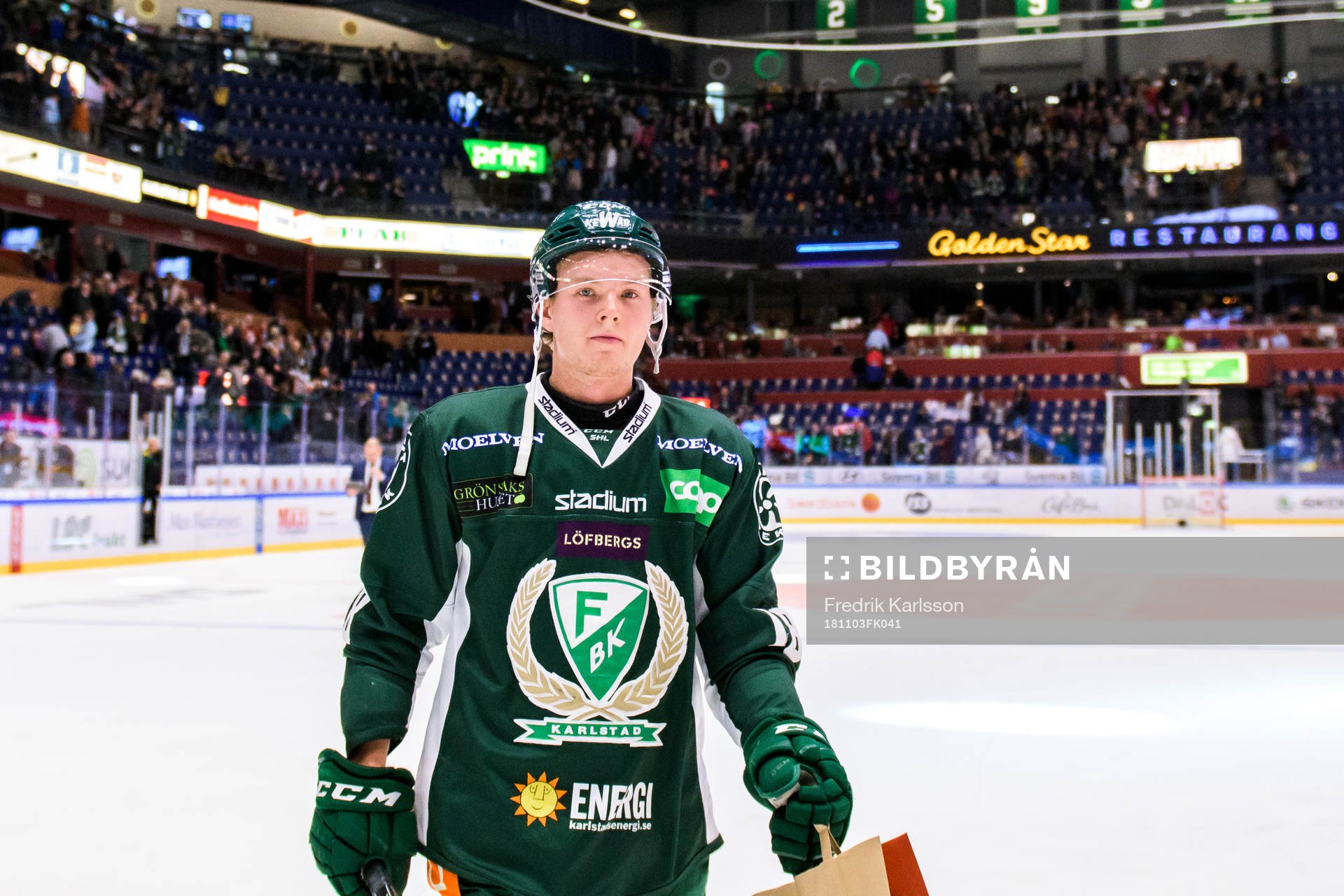 Färjestads Axel Ottosson jublar