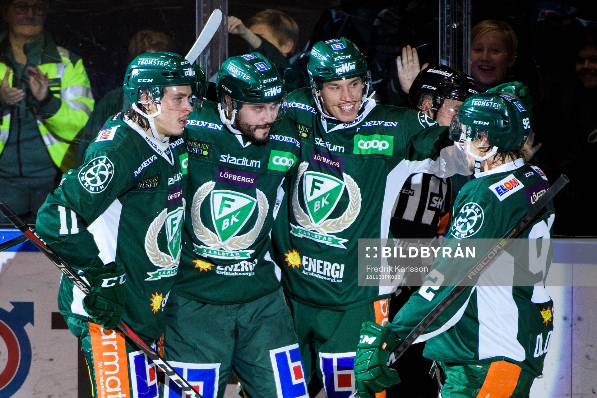 Färjestads Joakim Nygård, Jesse Virtanen, Tomi Sallinen