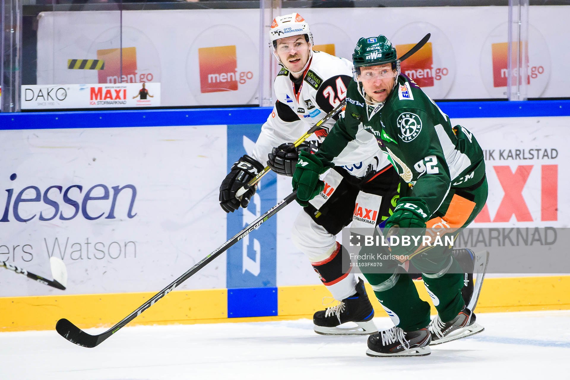 Malmö Redhawks Emil Molin och Färjestads Jesper Olofsson