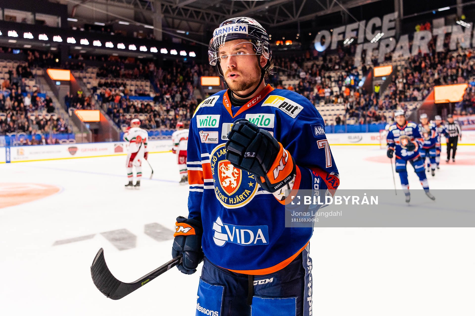 Växjös Pontus Netterberg jublar