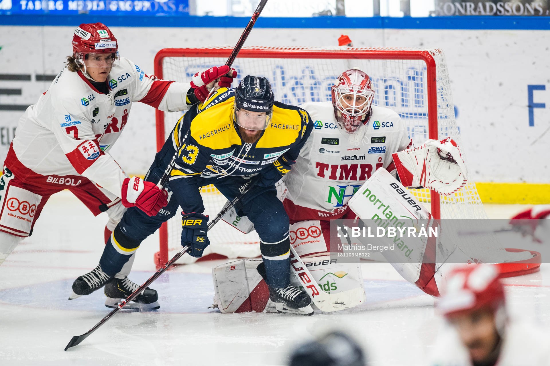 Timrås Marcus Hardegård och målvakt Niklas Svedberg