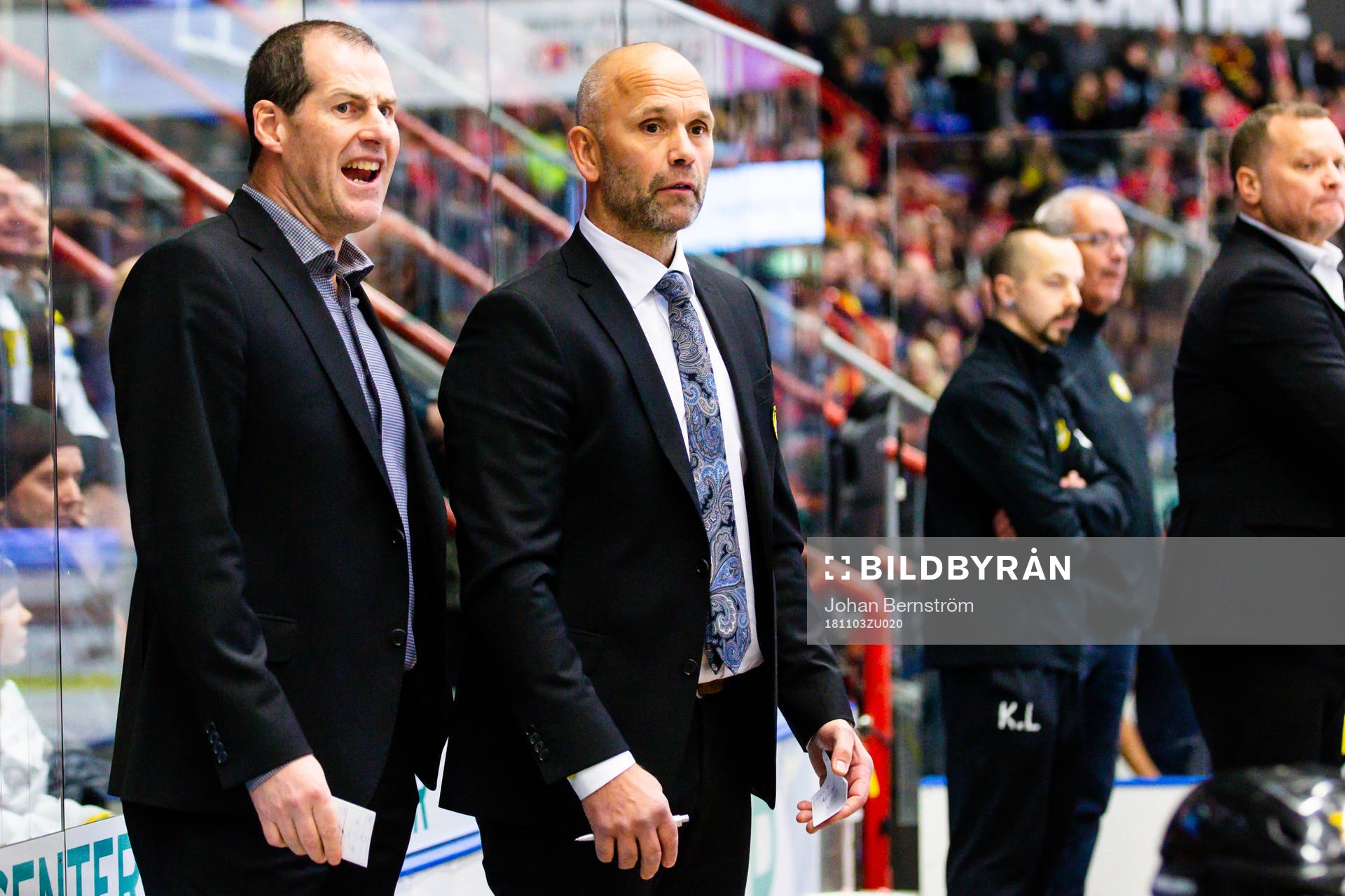 Brynäs assisterande tränare Jan Larsson och tränare