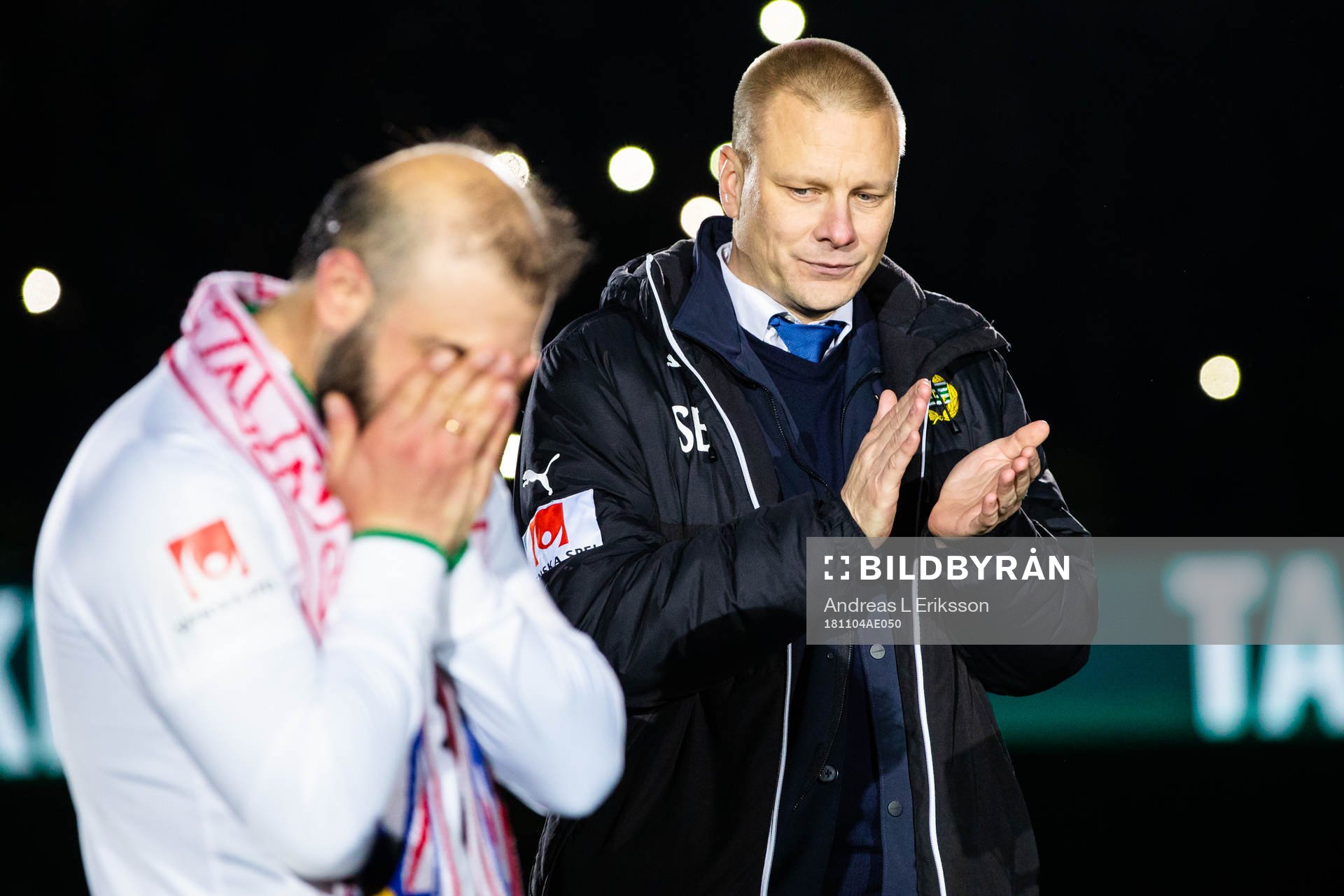 Hammarbys Kennedy Bakircioglu och tränare Stefan Billborn