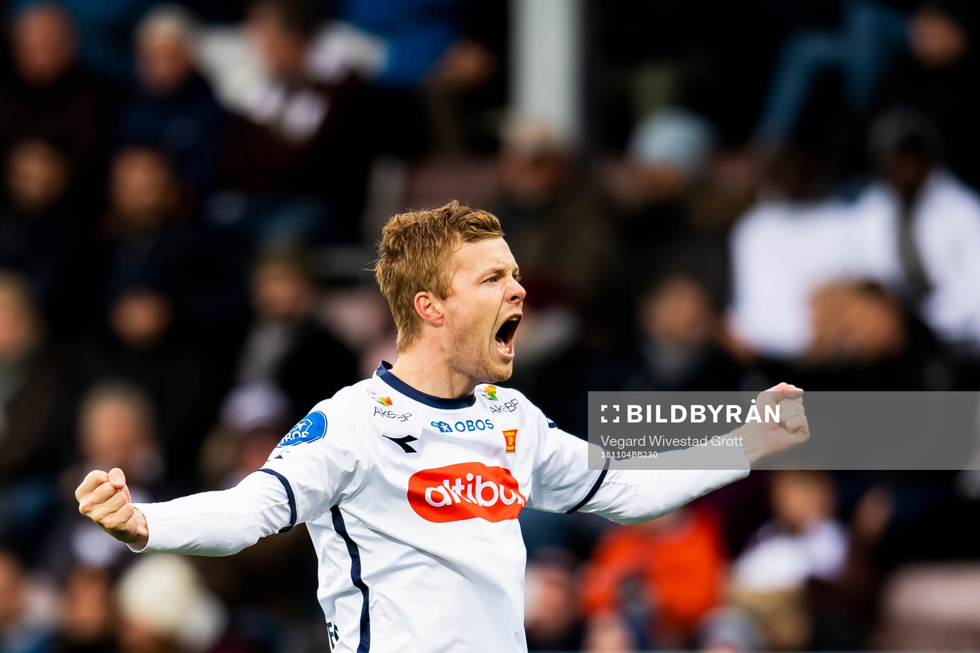 Even Østensen of Viking celebrates