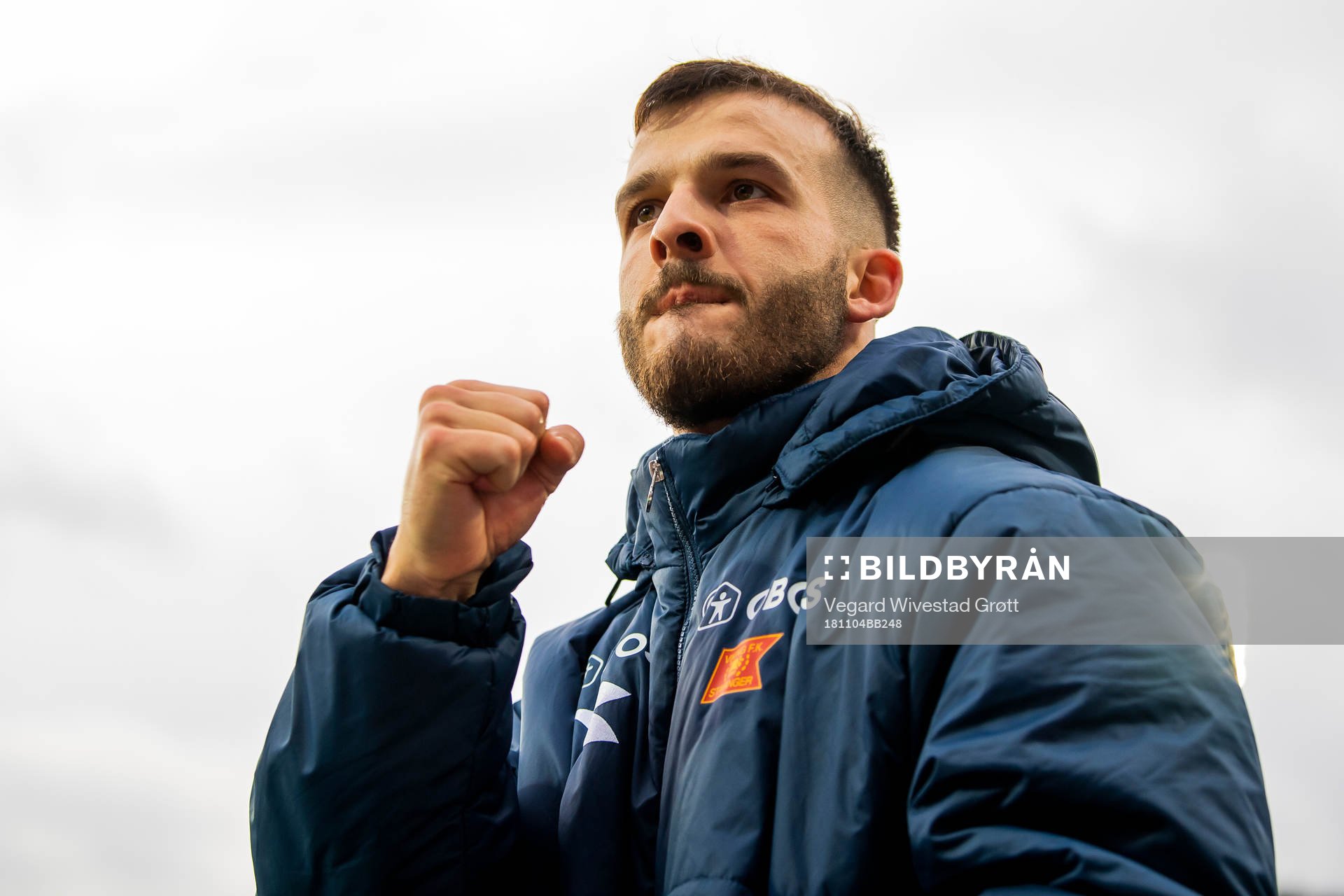 Zlatko Tripic of Viking celebrates