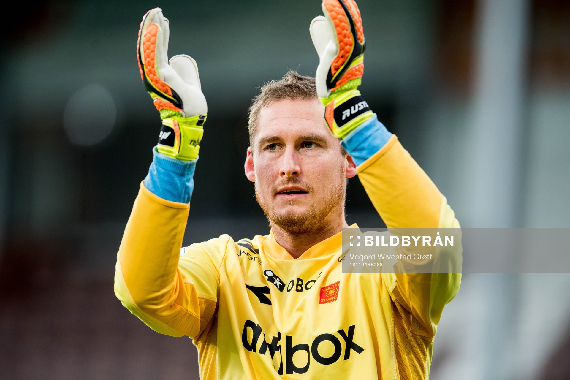 Goalkeeper Iven Austbø of Viking celebrates