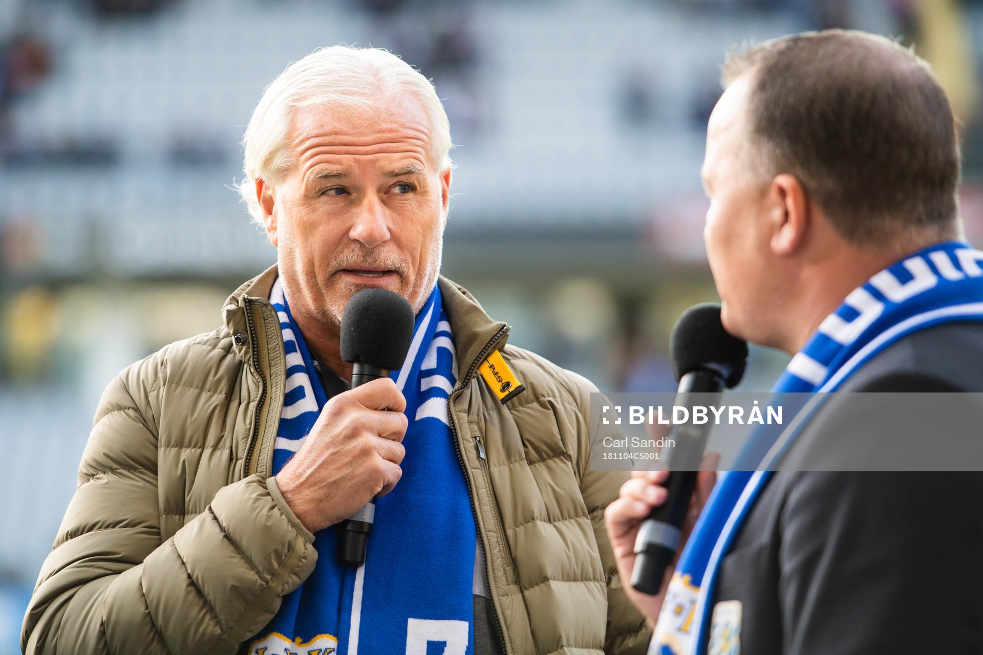 Glenn Hysén blir intervjuad