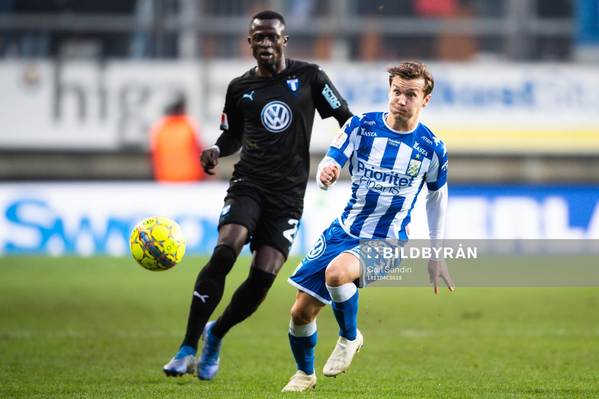 Malmö FFs Eric Larsson och IFK Göteborgs Patrik Karlsson