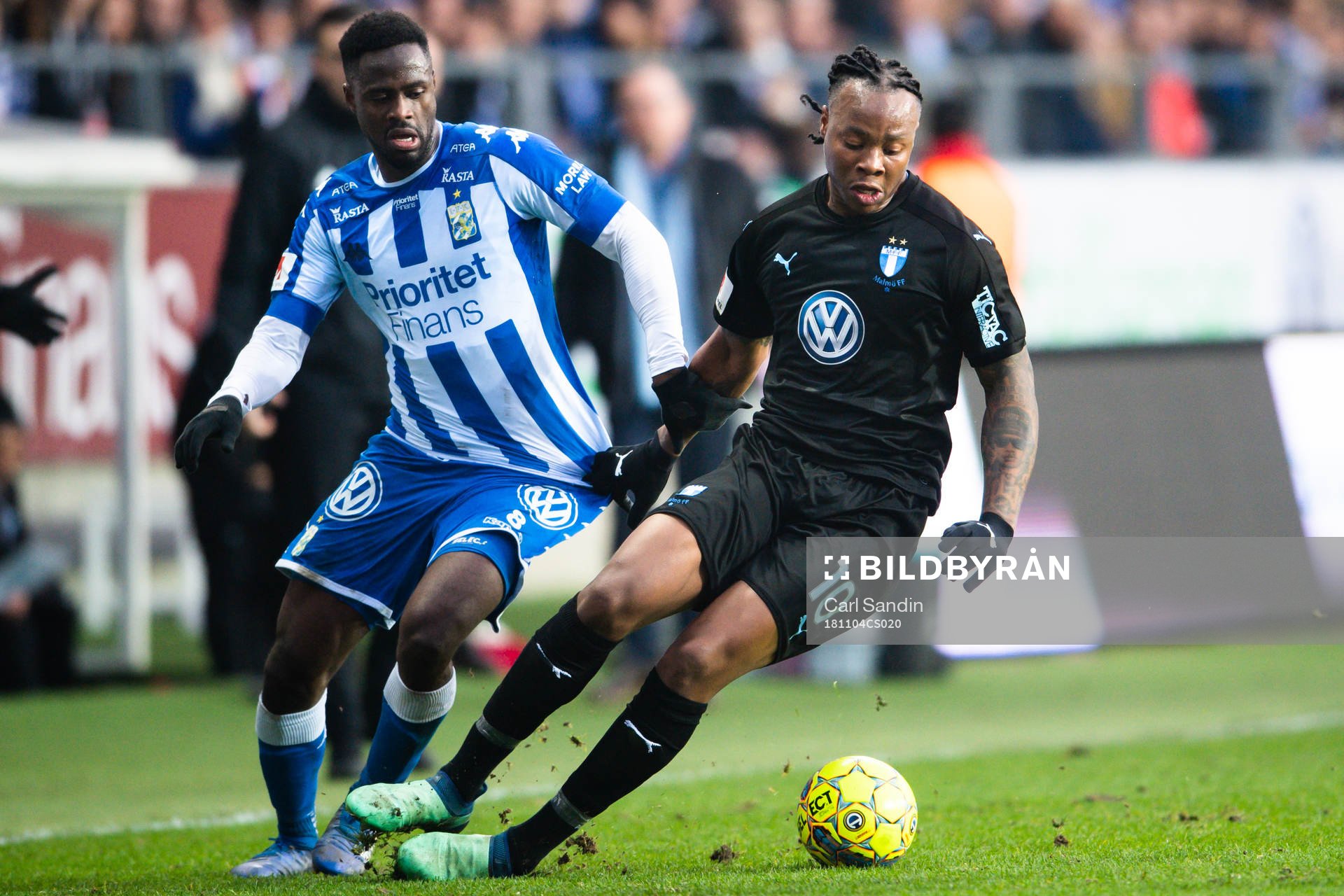 IFK Göteborgs Vajebah Kaliefah Sakor och Malmö FFs Carlos