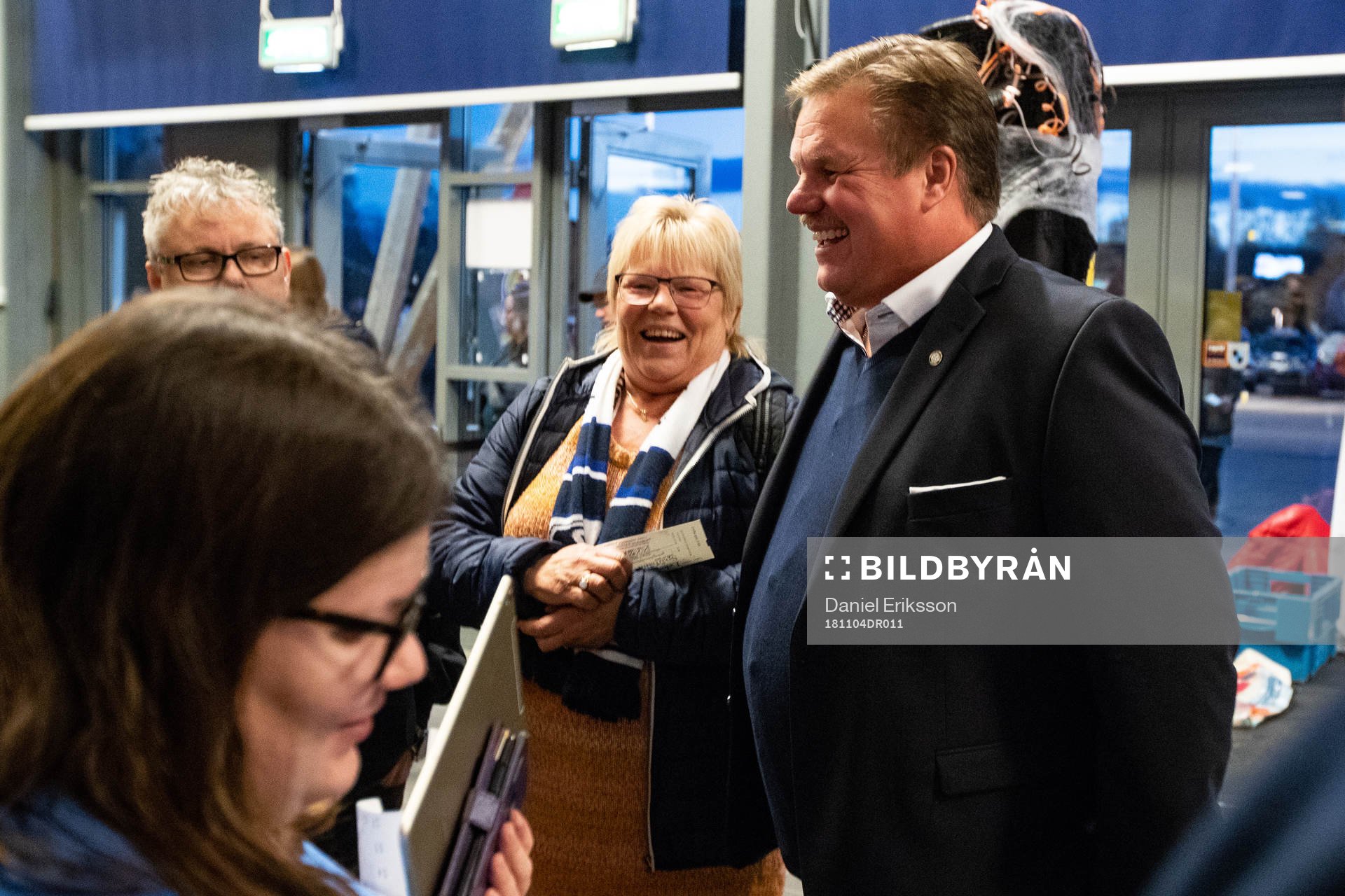 Leksands tränare Leif Carlsson innan ishockeymatchen i