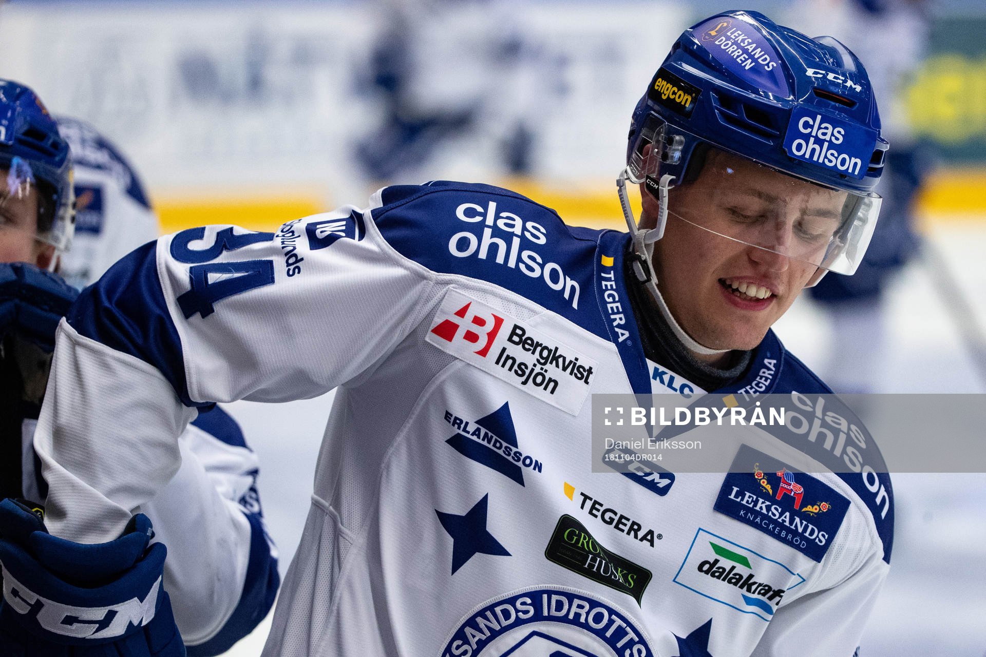 Leksands David Lundmark vid uppvärmningen