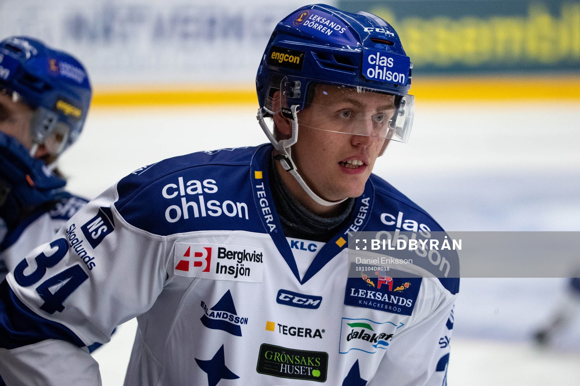 Leksands David Lundmark vid uppvärmningen