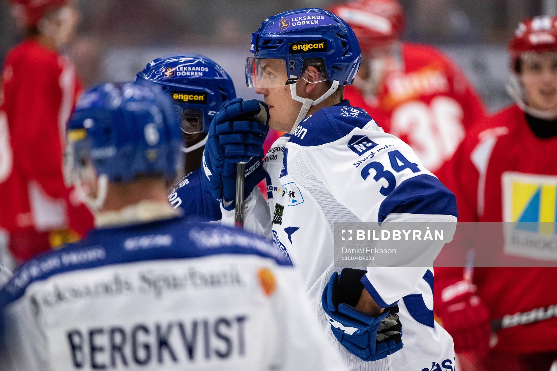 Leksands David Lundmark vid uppvärmningen