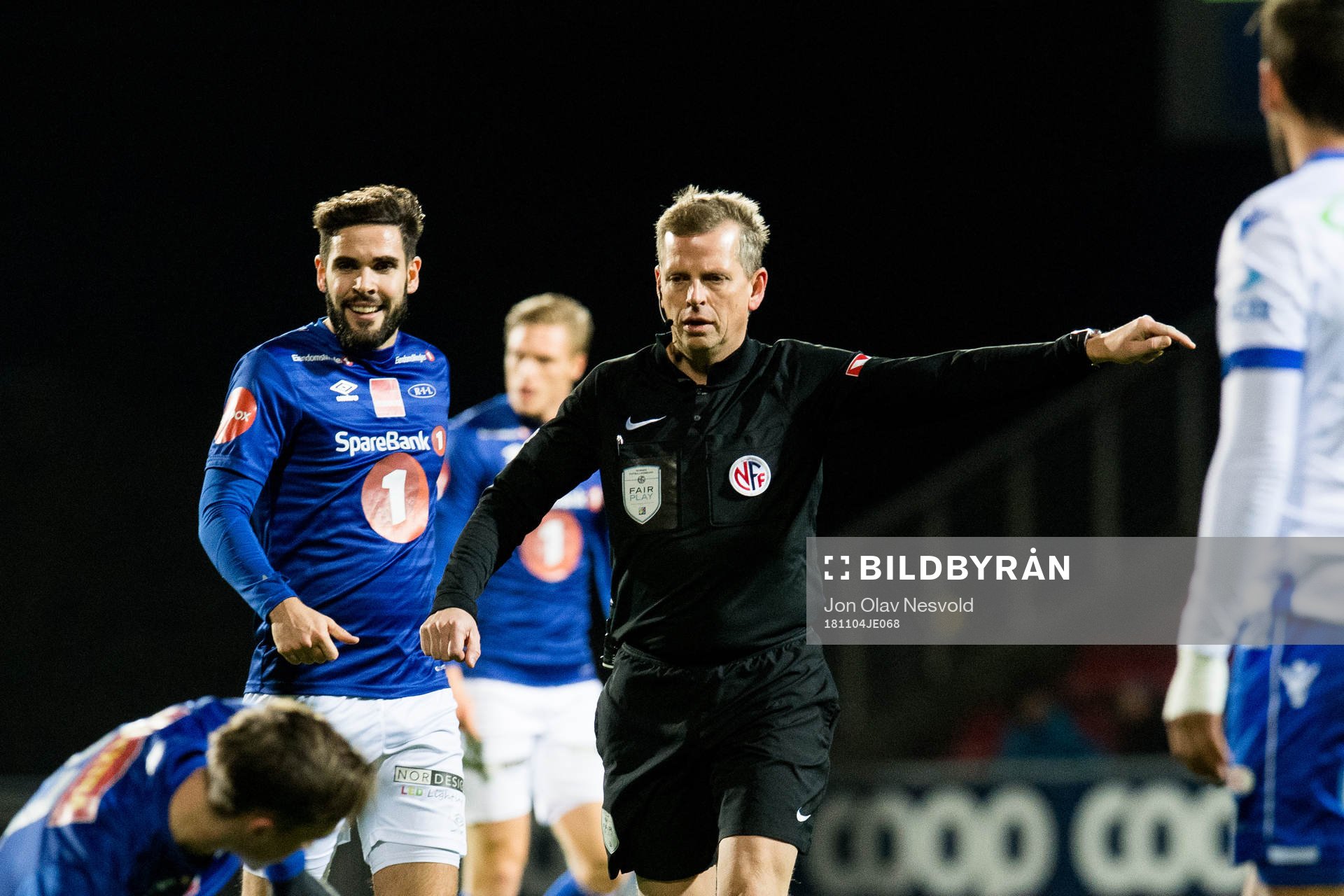 Trygve Kjensli, referee, during the Eliteserien match between Haugesund and Ranheim on November 4, 2018 in Haugesund.