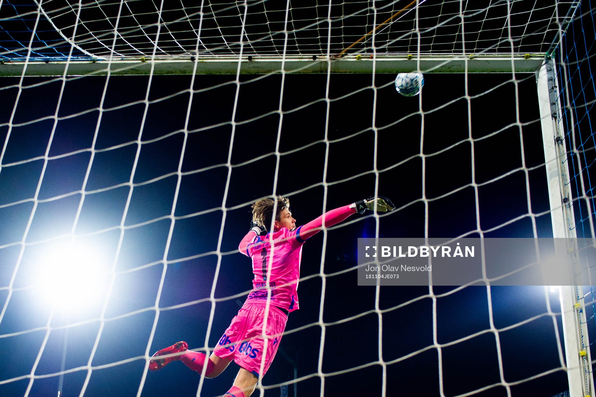 Goalkeeper Per Kristian Bråtveit of Haugesund with a save