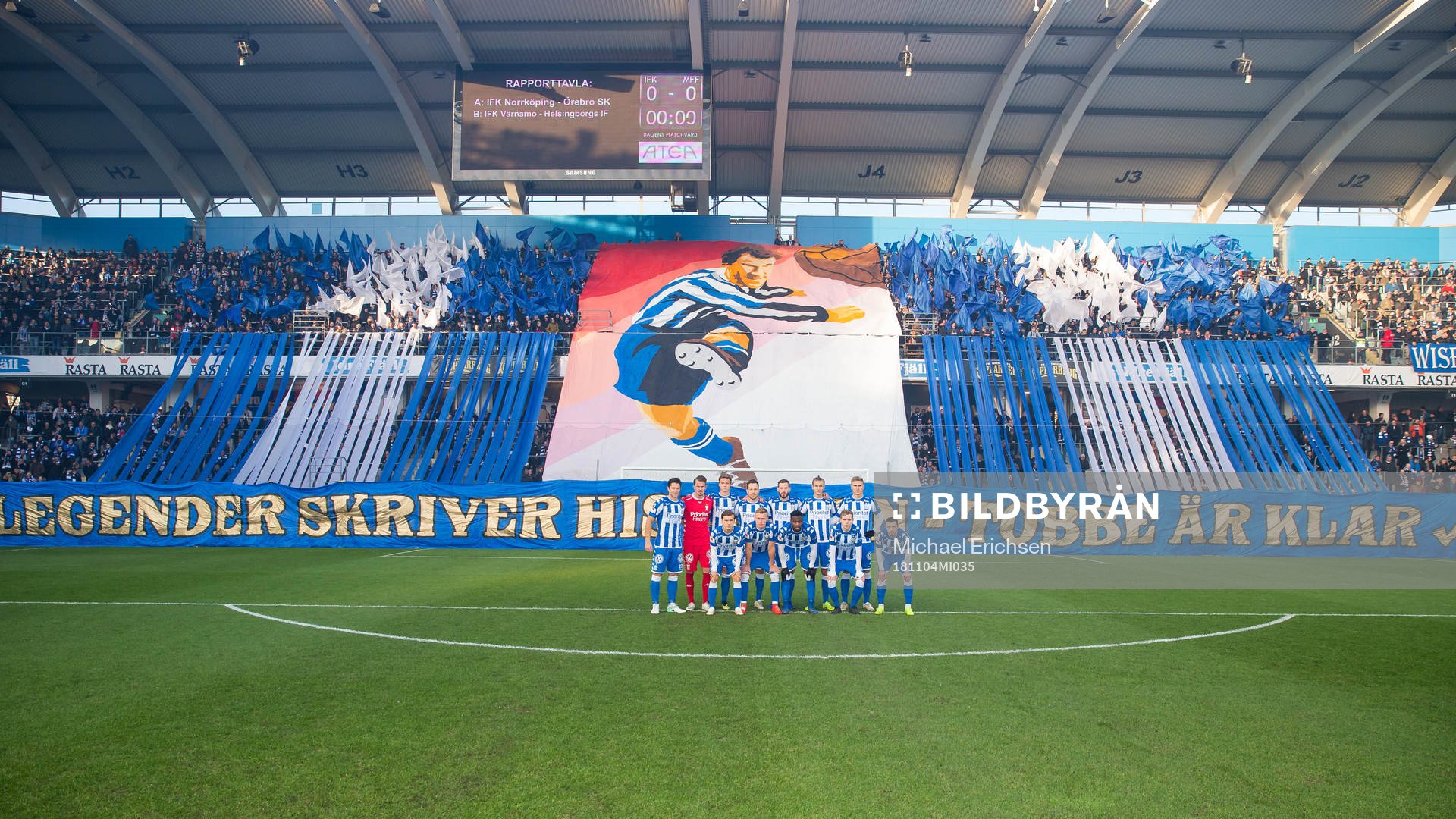 IFK Göteborgs startelva innan fotbollsmatchen i