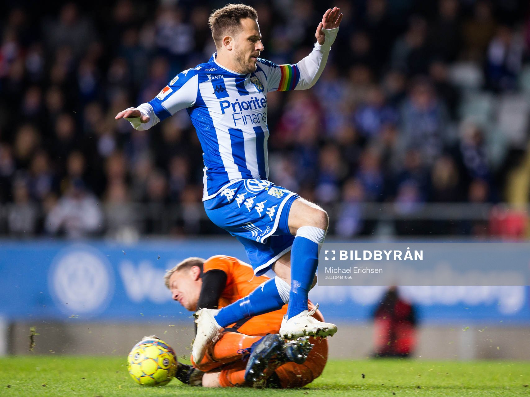 IFK Göteborgs Tobias Hysén och Malmö FFs målvakt Johan
