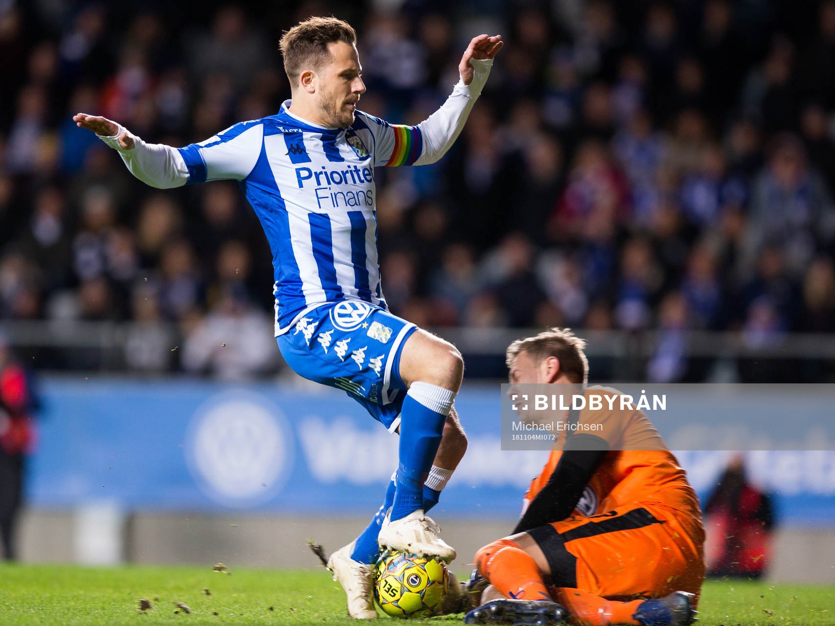IFK Göteborgs Tobias Hysén och Malmö FFs målvakt Johan