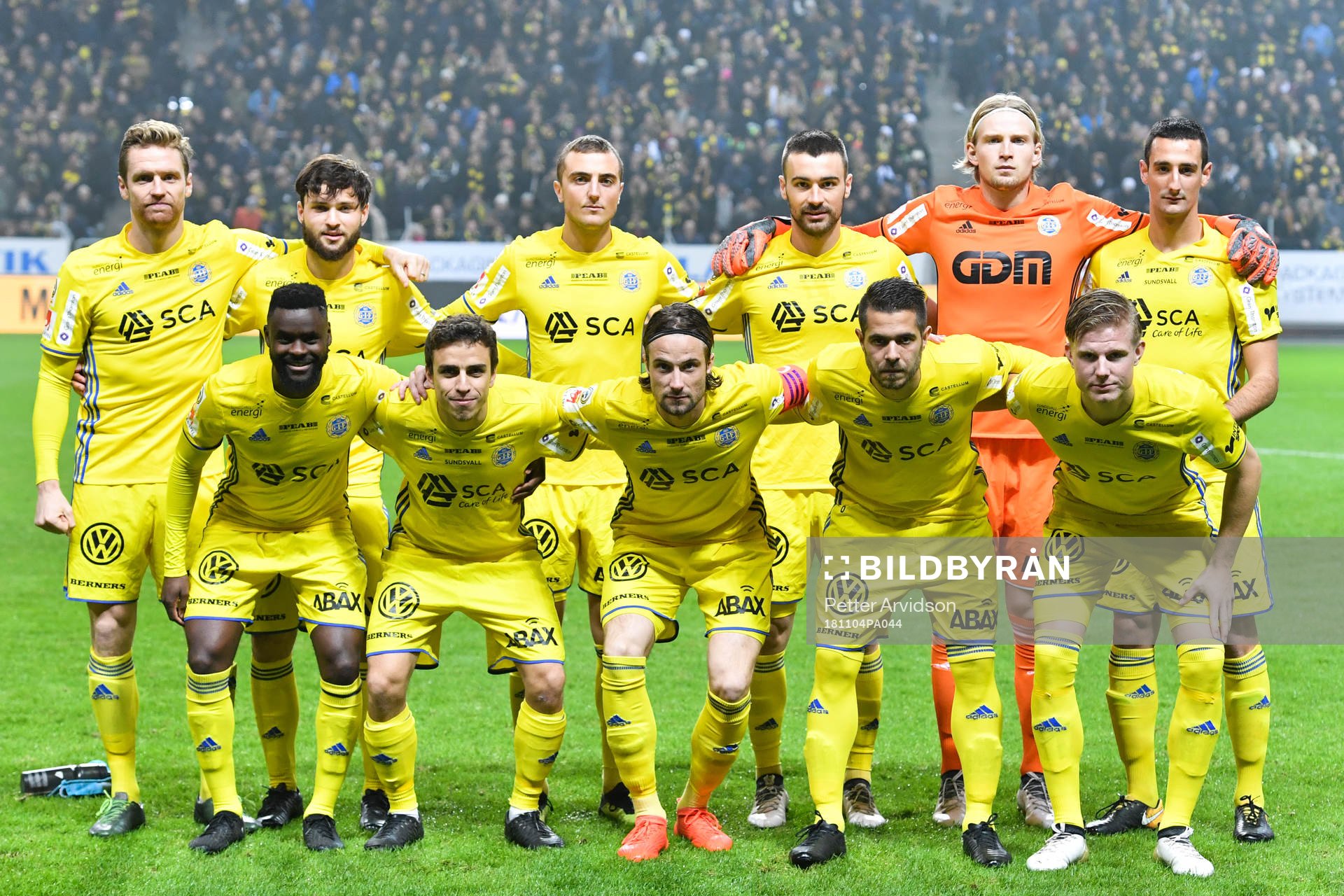 Sundsvalls startelva inför fotbollsmatchen i Allsvenskan mellan AIK och GIF Sundsvall den 4 november 2018 i Stockholm.