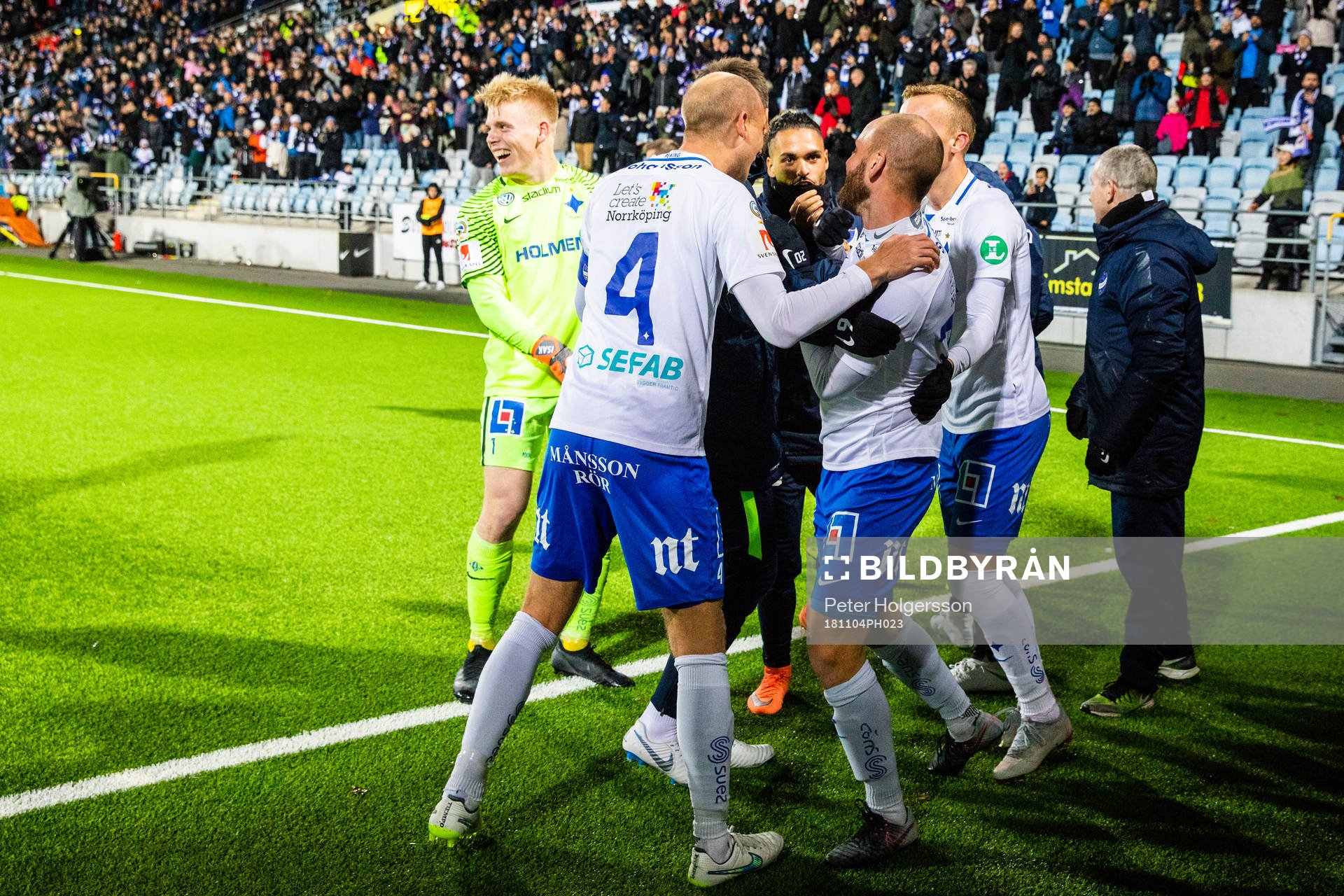 Norrköpings spelare jublar