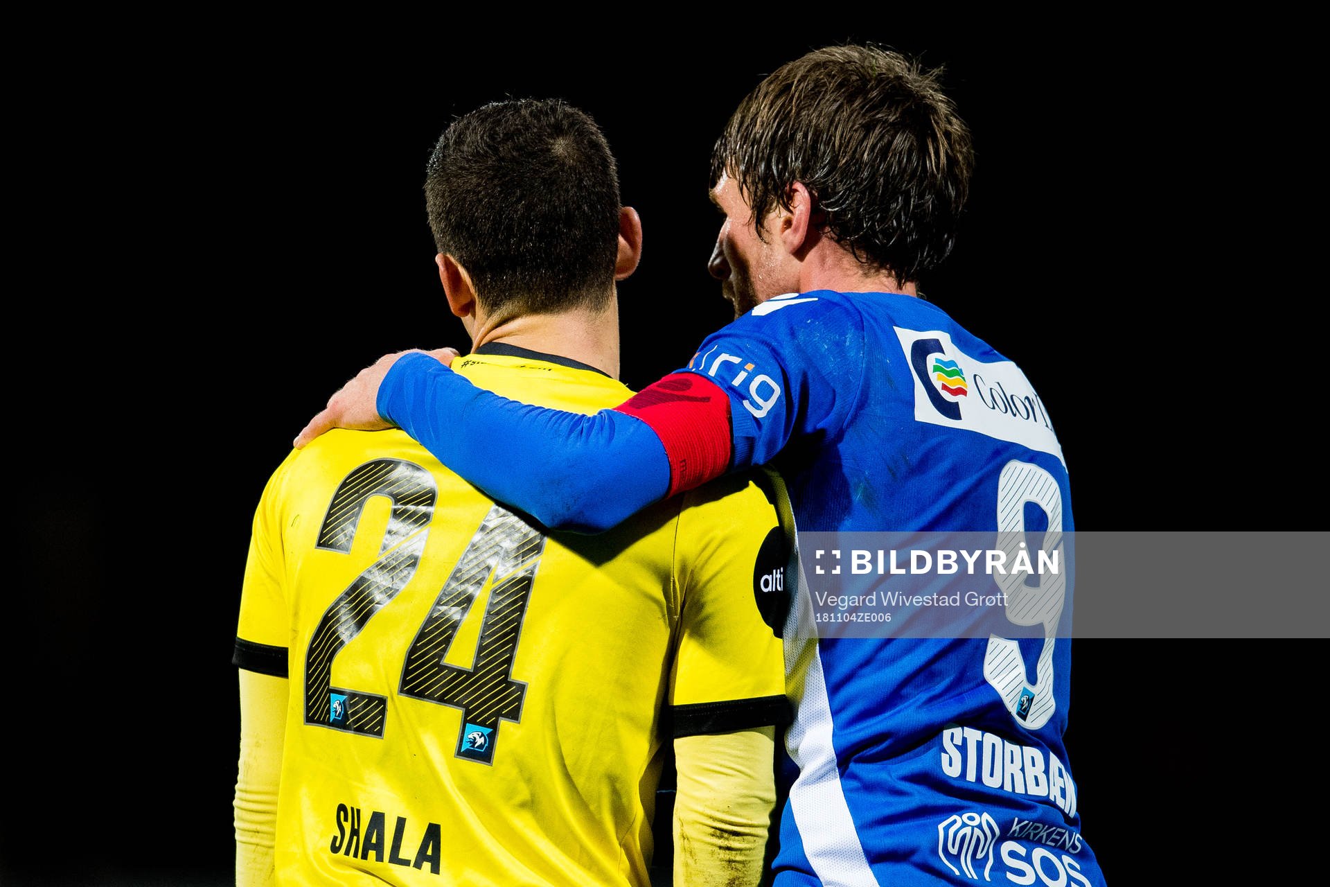 Herolind Shala of Start and Håvard Storbæk of Sandefjord