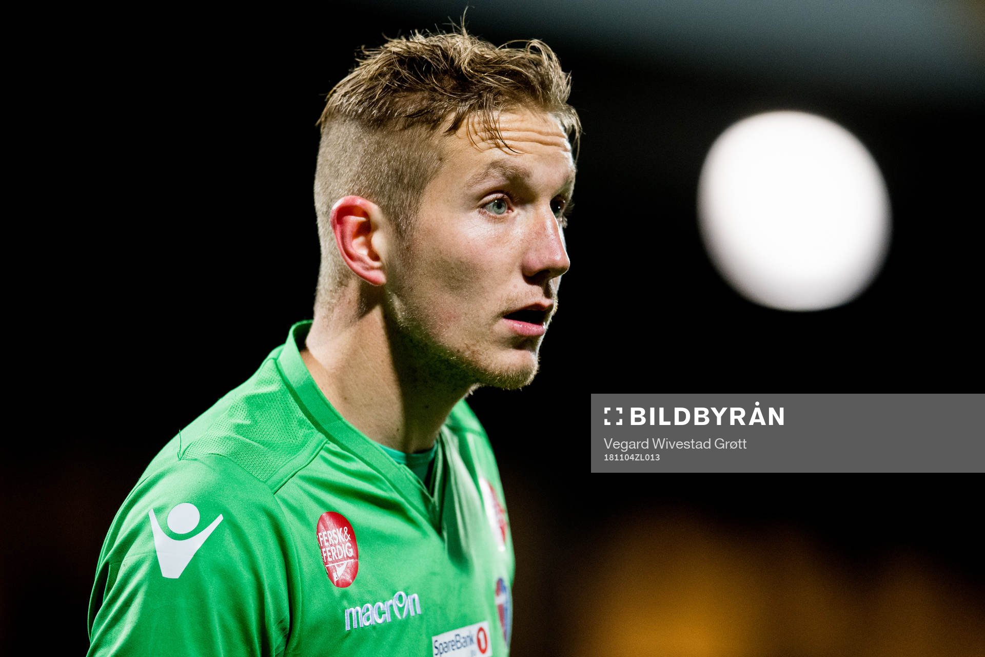 Goalkeeper Eirik Johansen of Sandefjord