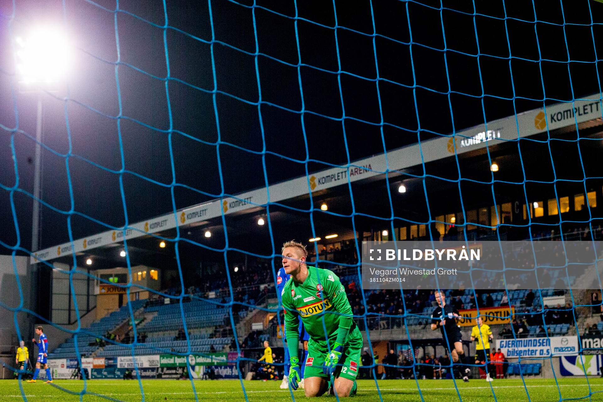 Goalkeeper Eirik Johansen of Sandefjord