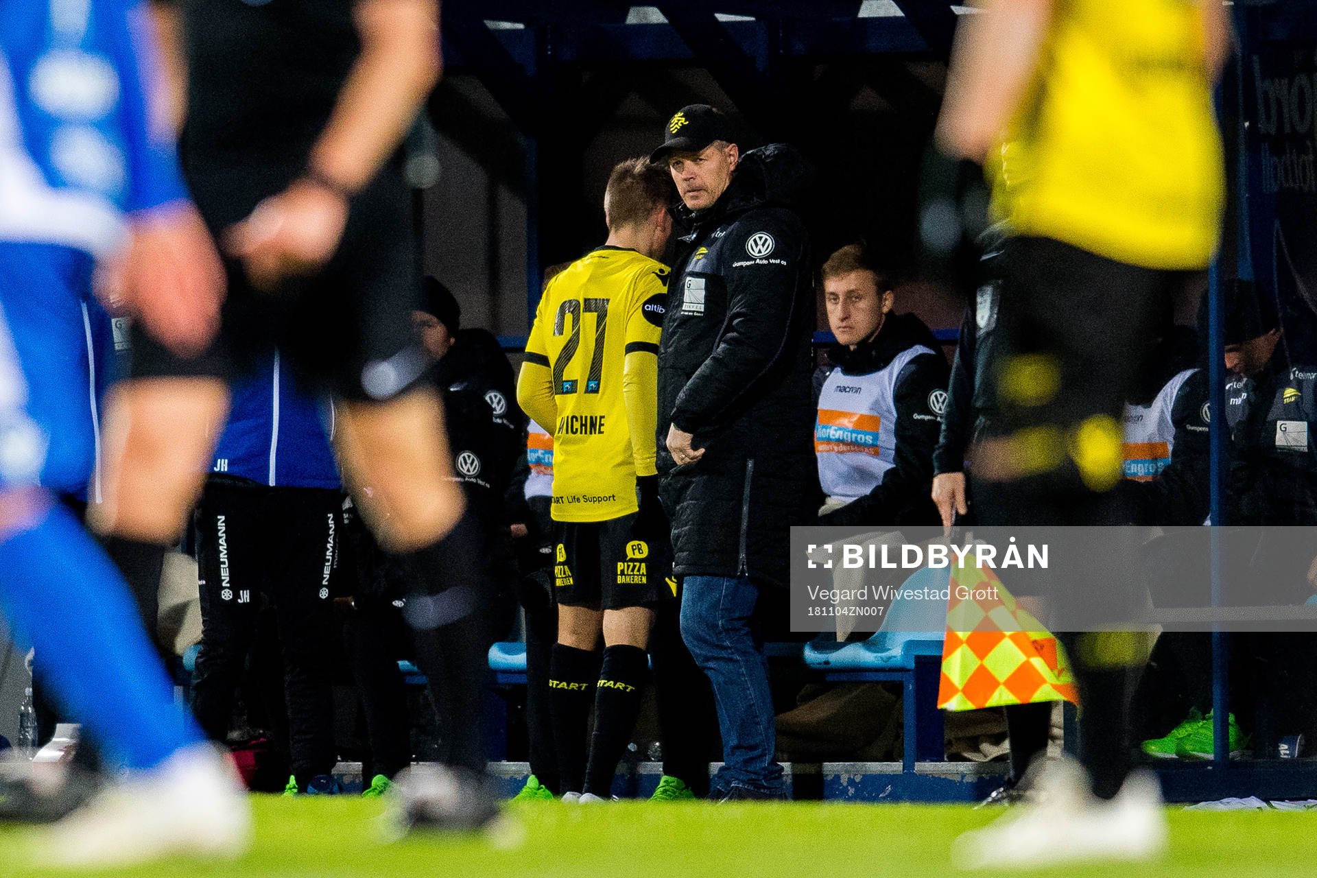 Kjetil Rekdal, head coach of Start, substitutes Eirik