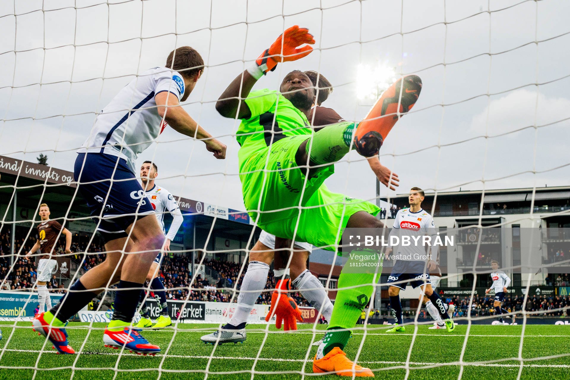 Goalkeeper Georges Bokwé of Mjøndalen