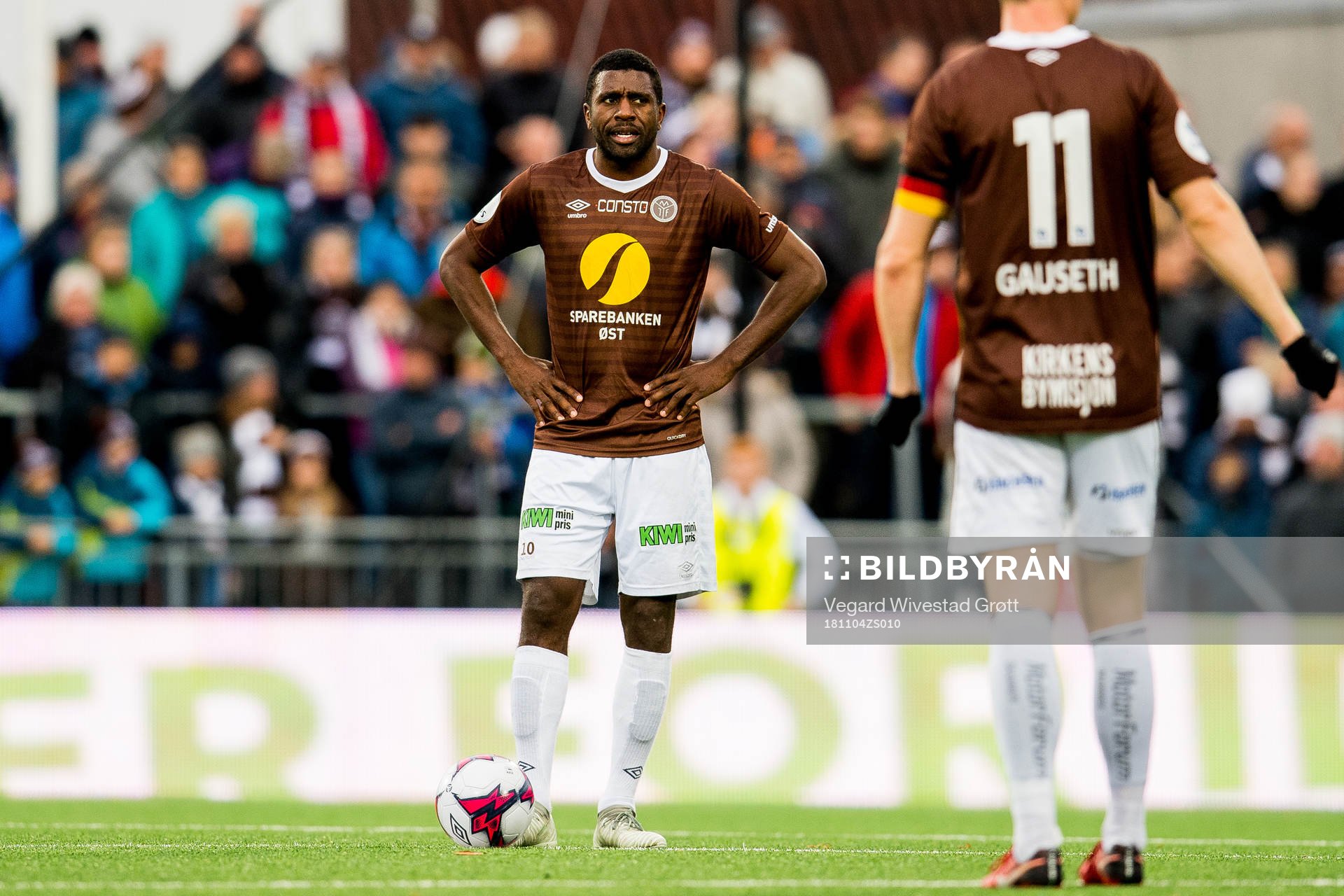 Olivier Occéan of Mjøndalen looks dejected