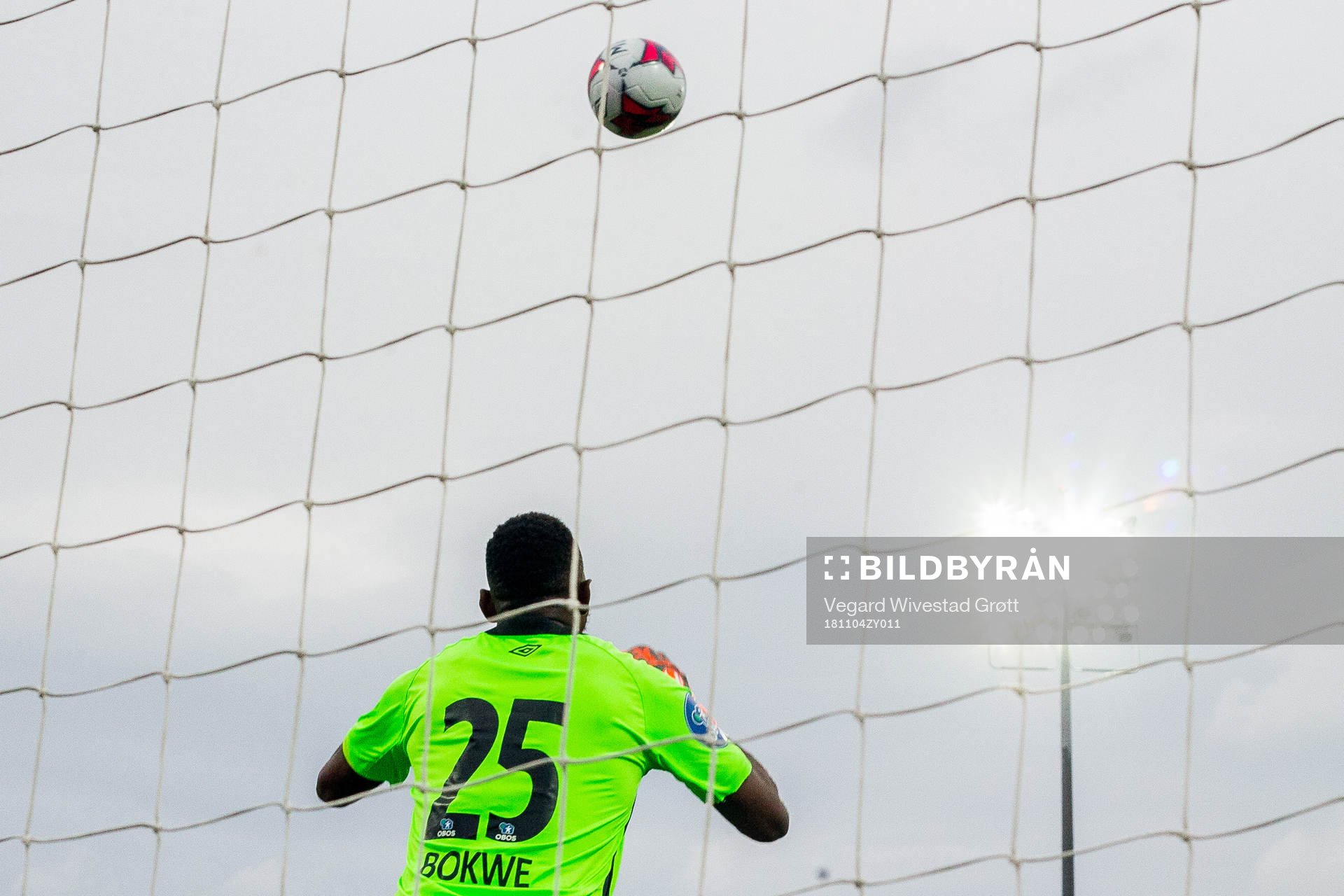 Goalkeeper Georges Bokwé of Mjøndalen