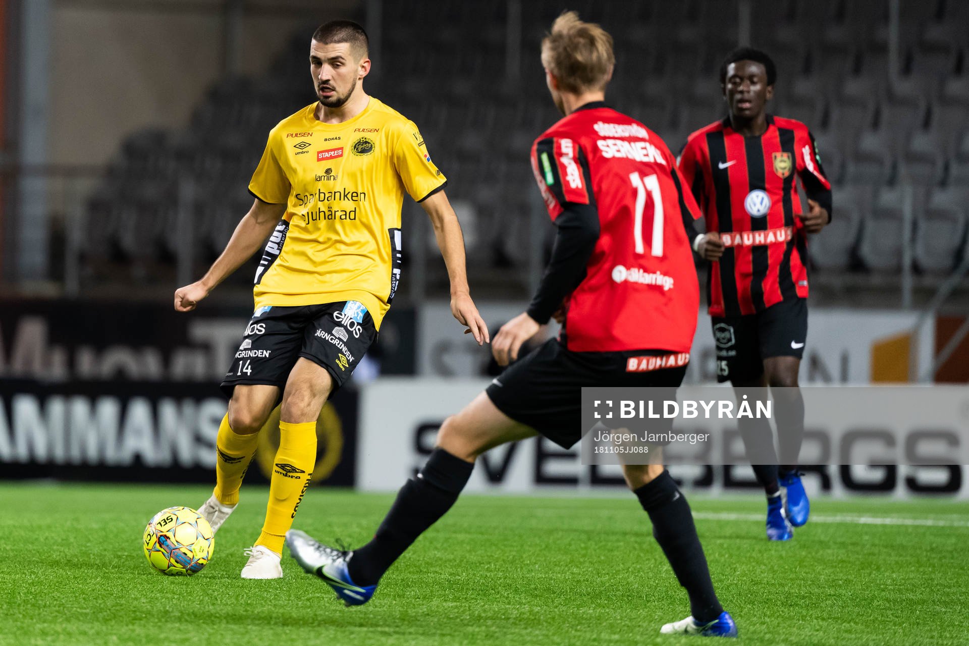 Elfsborgs Ibrahim Dresevic under fotbollsmatchen i Allsvenskan mellan Elfsborg och Brommapojkarna den 5 november 2018 i Borås.