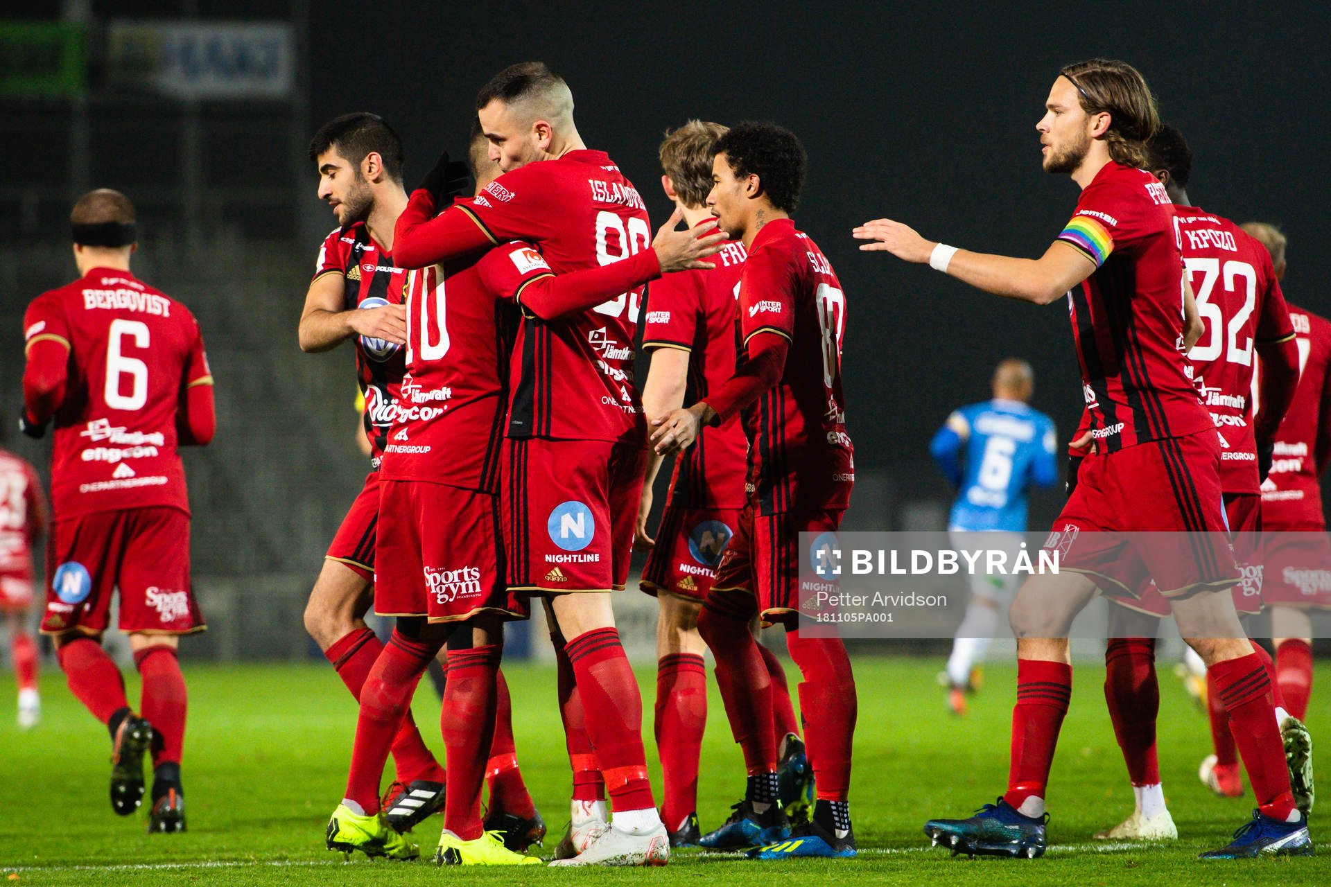 Östersunds Dino Islamovic jublar