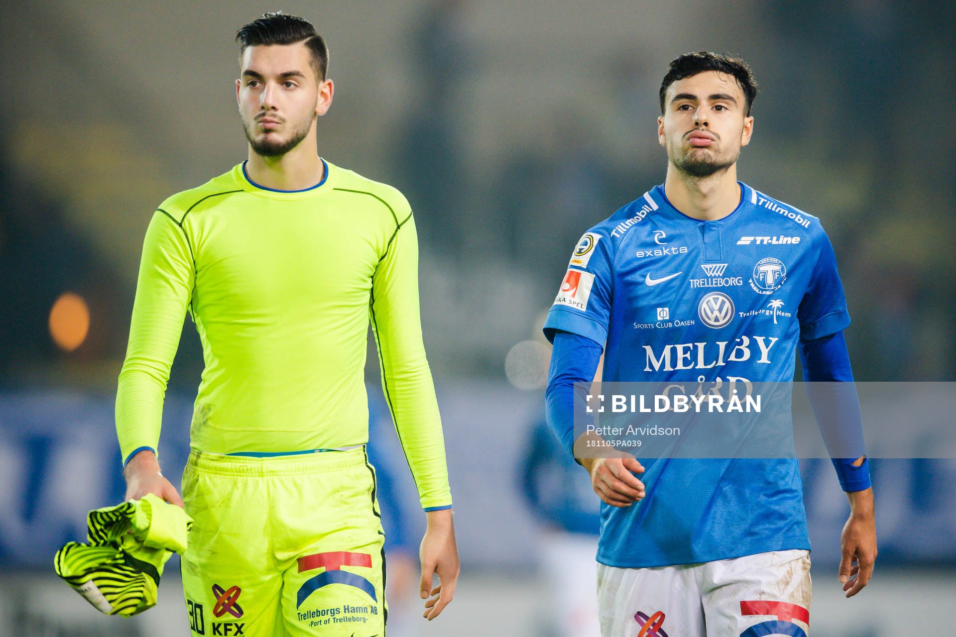 Trelleborgs målvakt Marko Johansson och Deniz Hümmet
