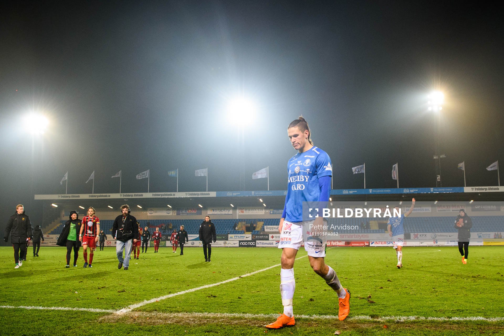 Trelleborgs Isak Jönsson deppar när han lämnar planen