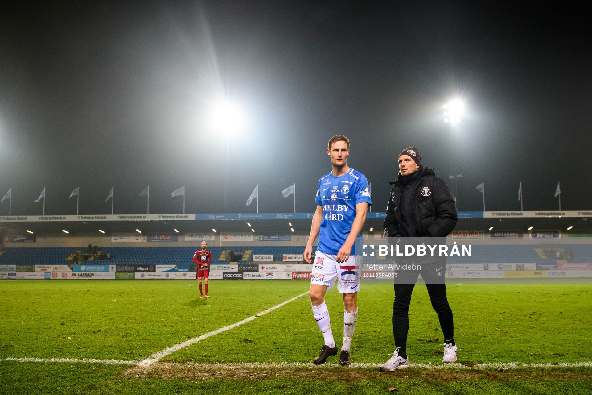 Trelleborgs Anton Tideman och assisterande tränare