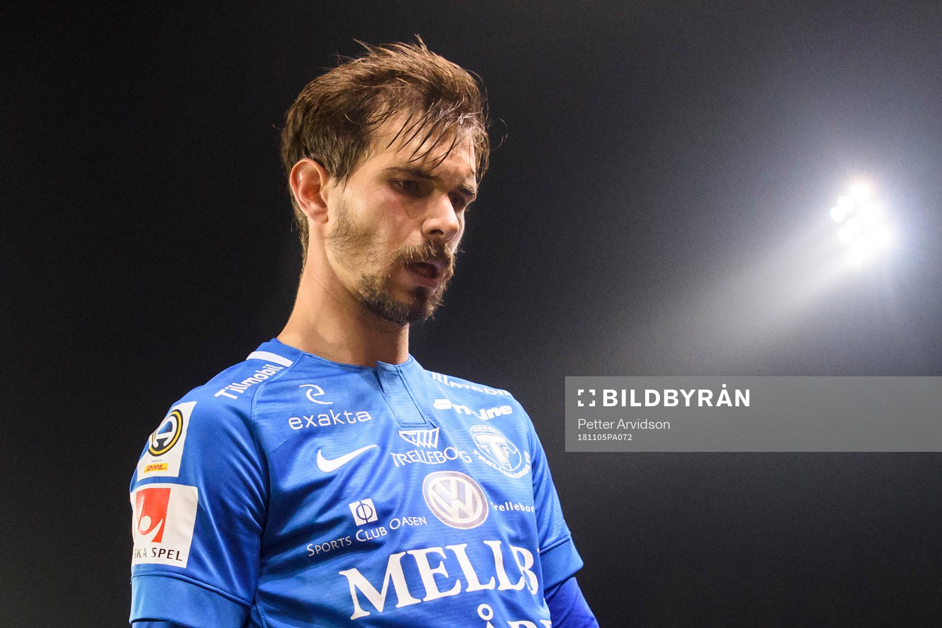 Trelleborgs Sebastian Ohlsson deppar när han lämnar planen