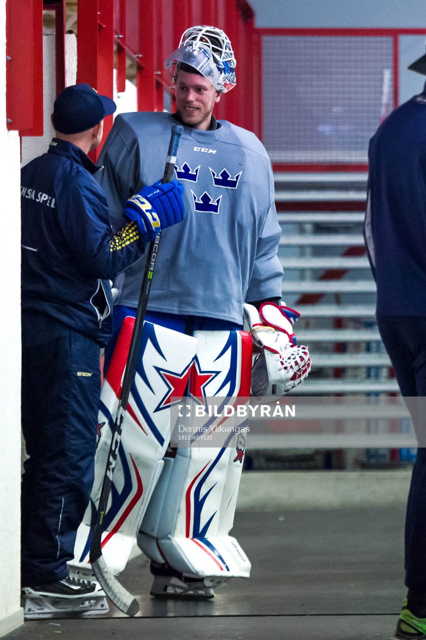 Magnus Hellberg och målvaktstränare Stefan Ladhe