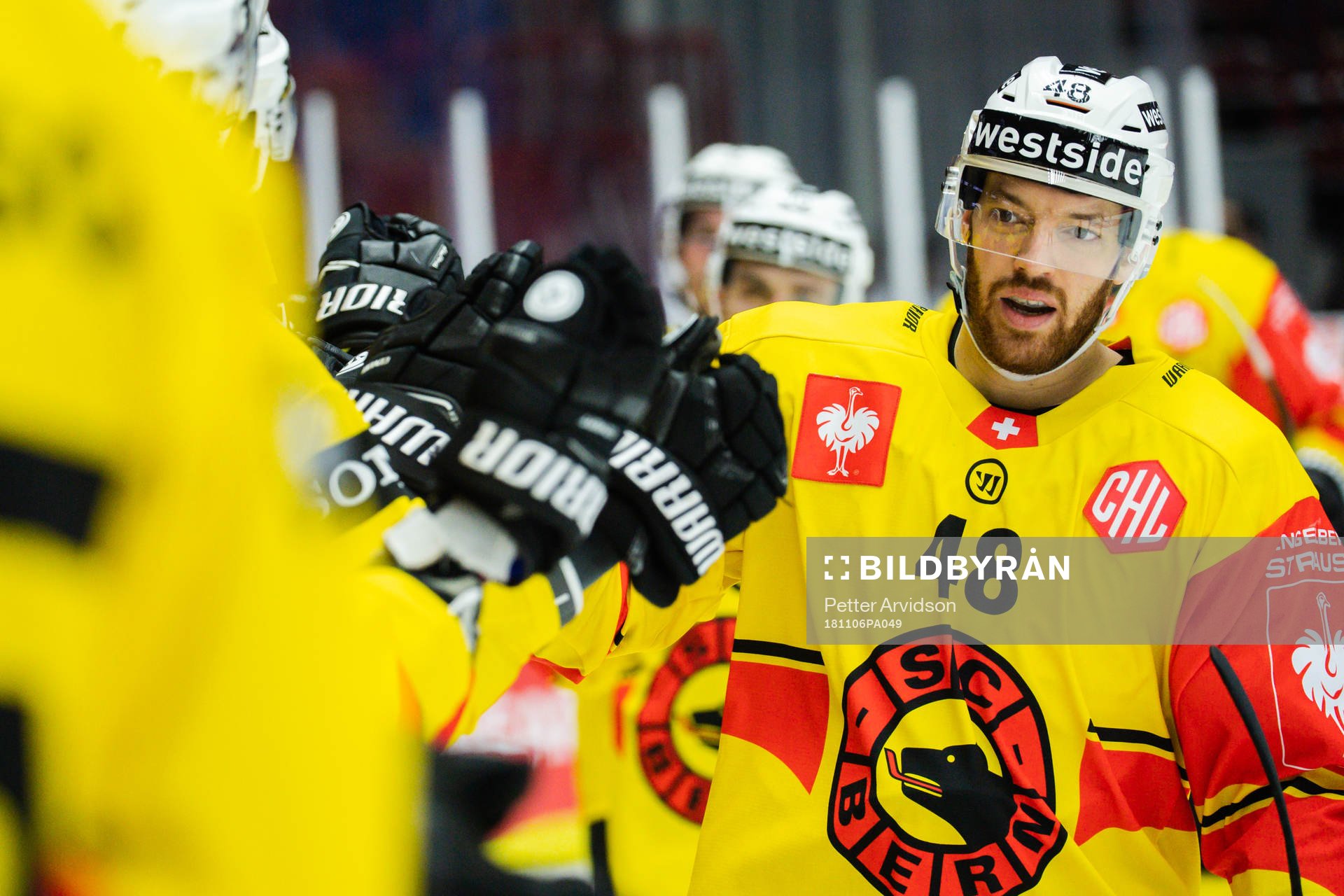 Matthias Bieber of Bern celebrates