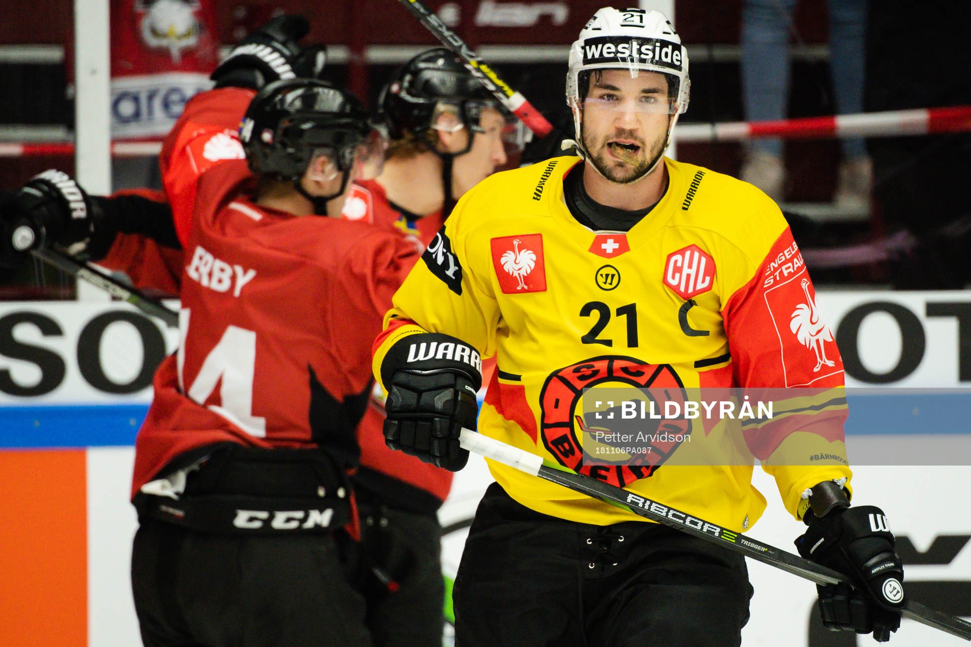Simon Moser of Bern looks dejected