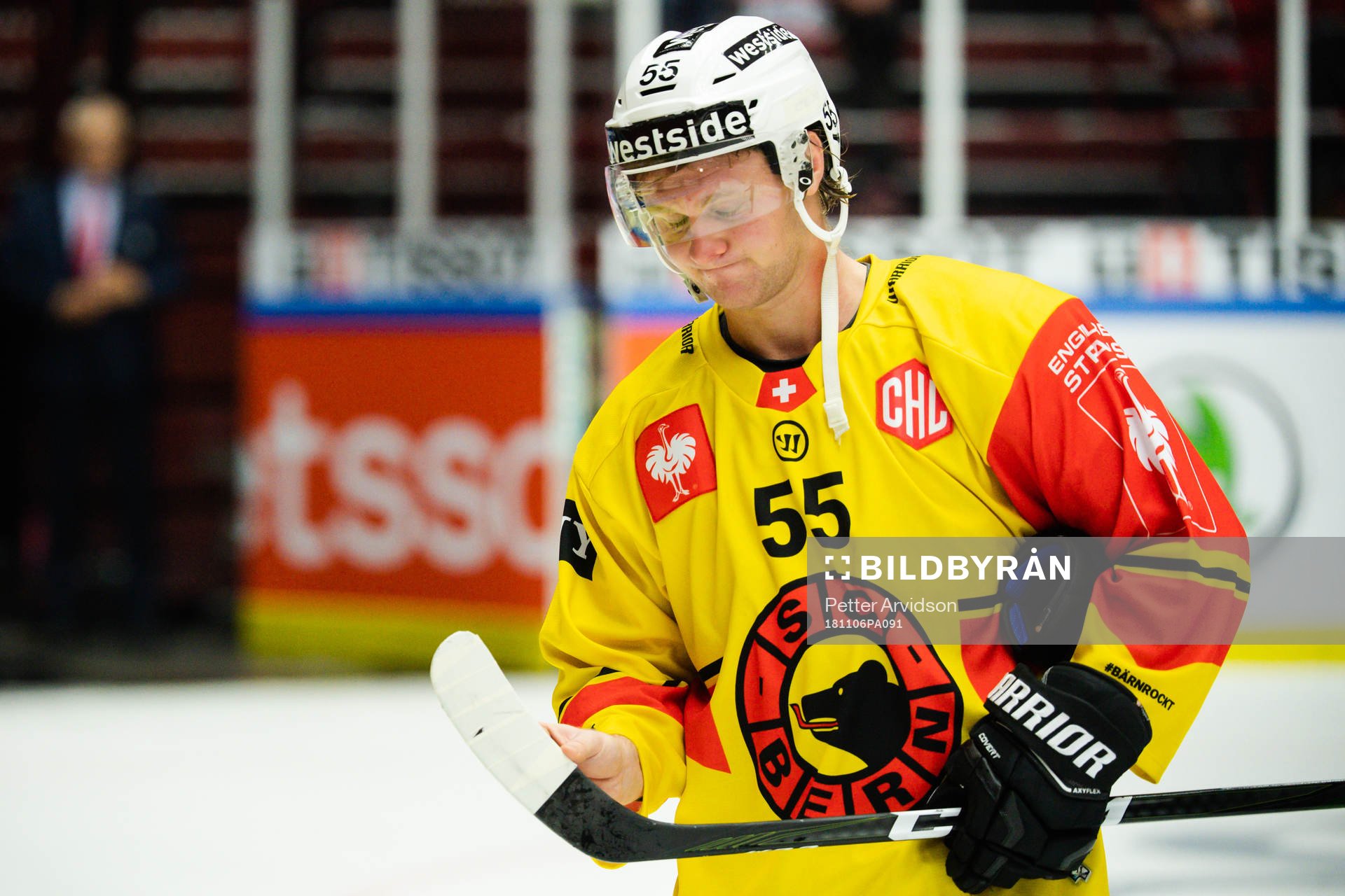 Calle Andersson of Bern looks dejected