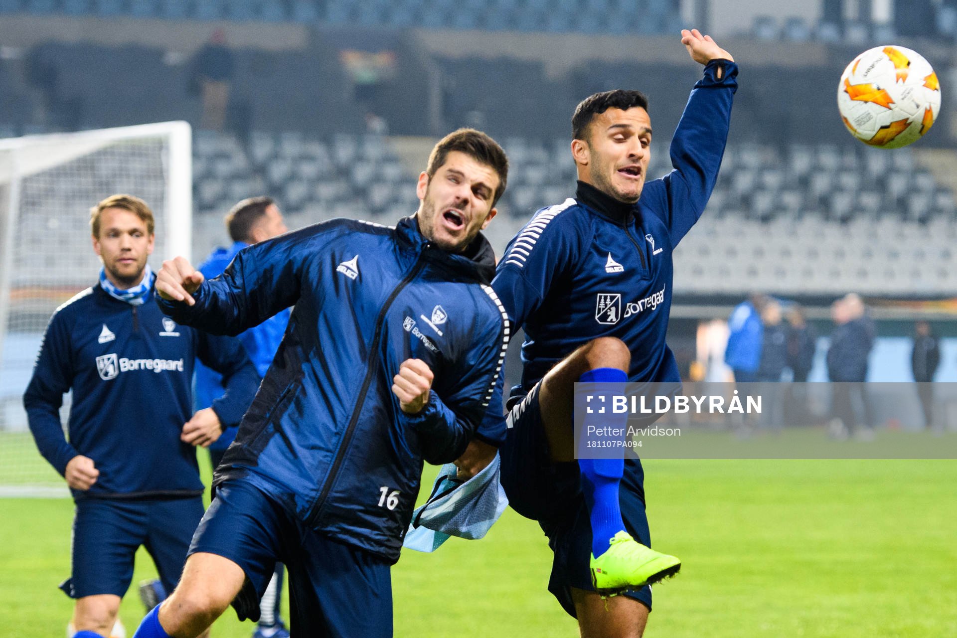 Joachim Thomassen and Harmet Singh of Sarpsborg 08