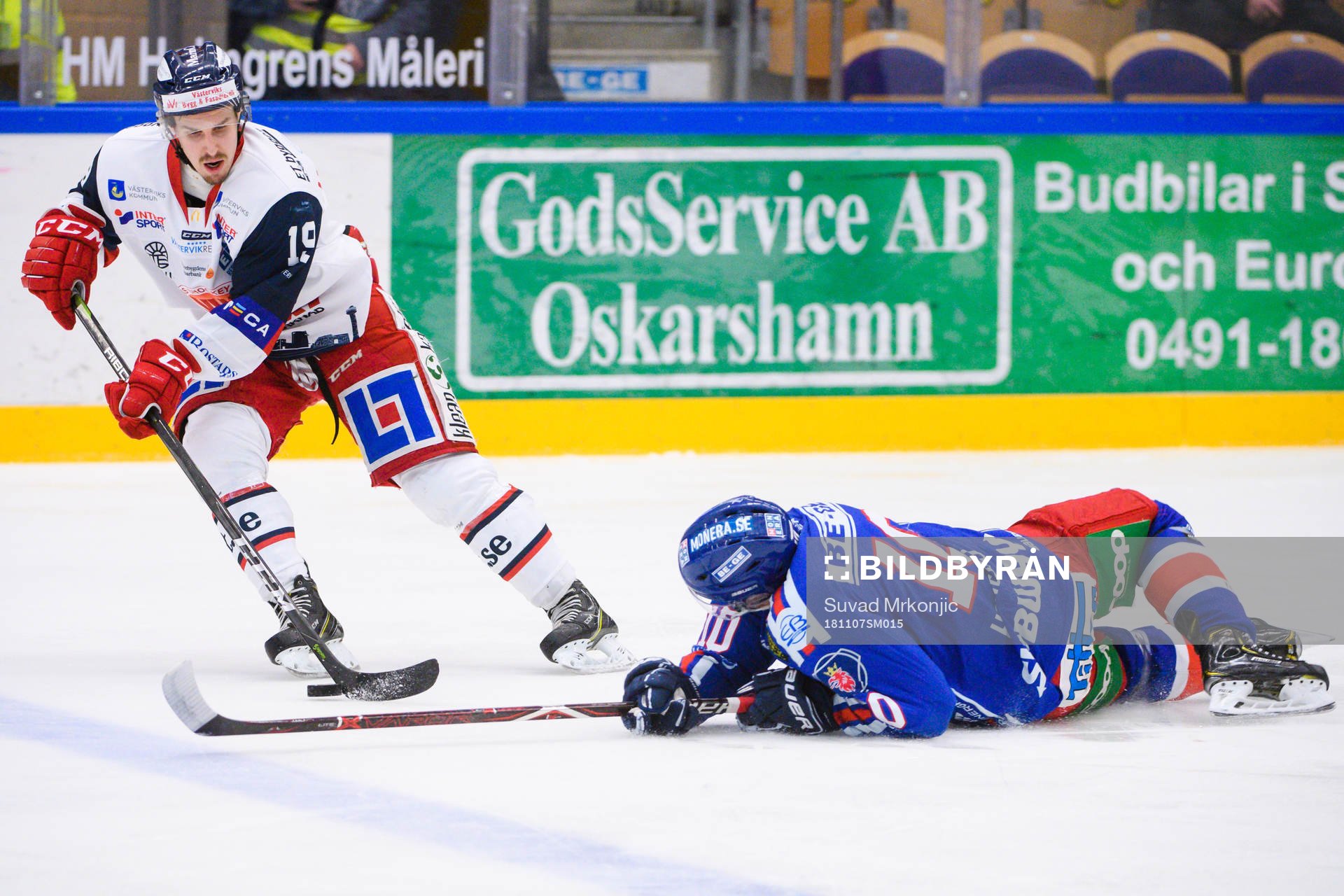 Västerviks Jens Holmström och Oskarshamns Nicklas Heinerö