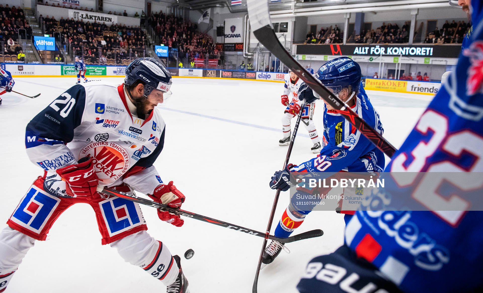 Västerviks Kevin Schulze och Oskarshamns Eddie Levin