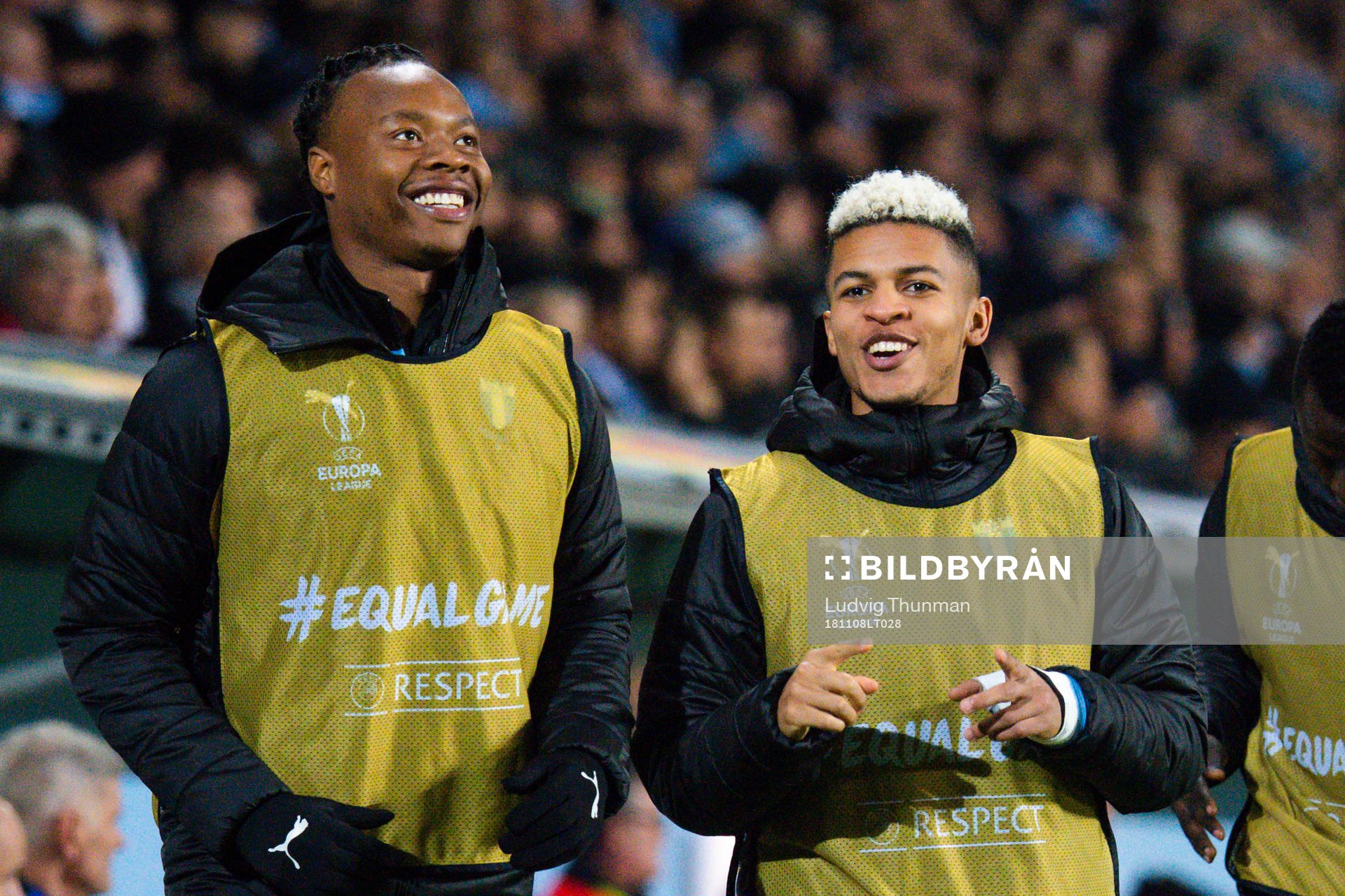 Carlos Strandberg of Malmö FF and Romain Gall of Malmö FF