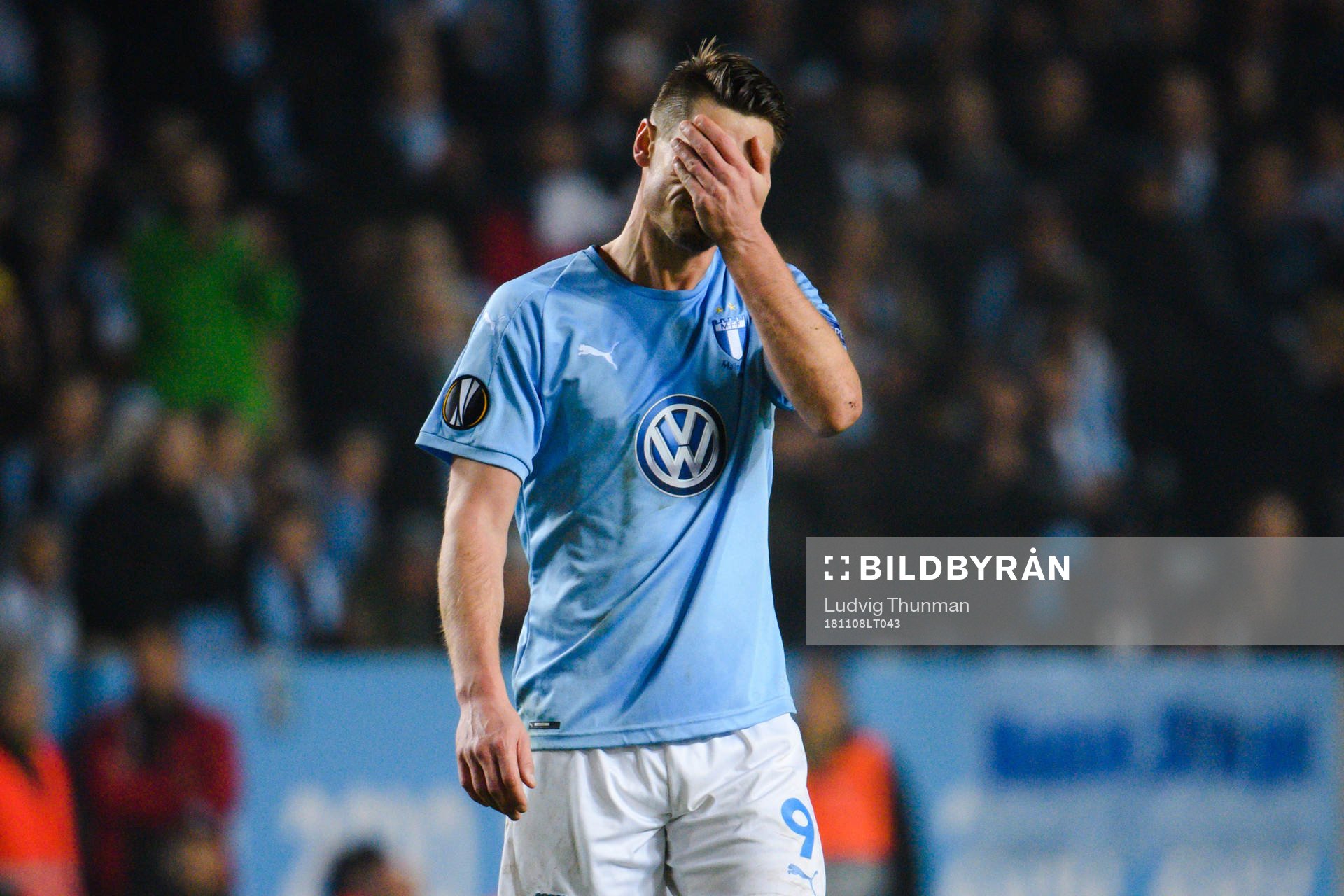 Markus Rosenberg of Malmö FF looks dejected