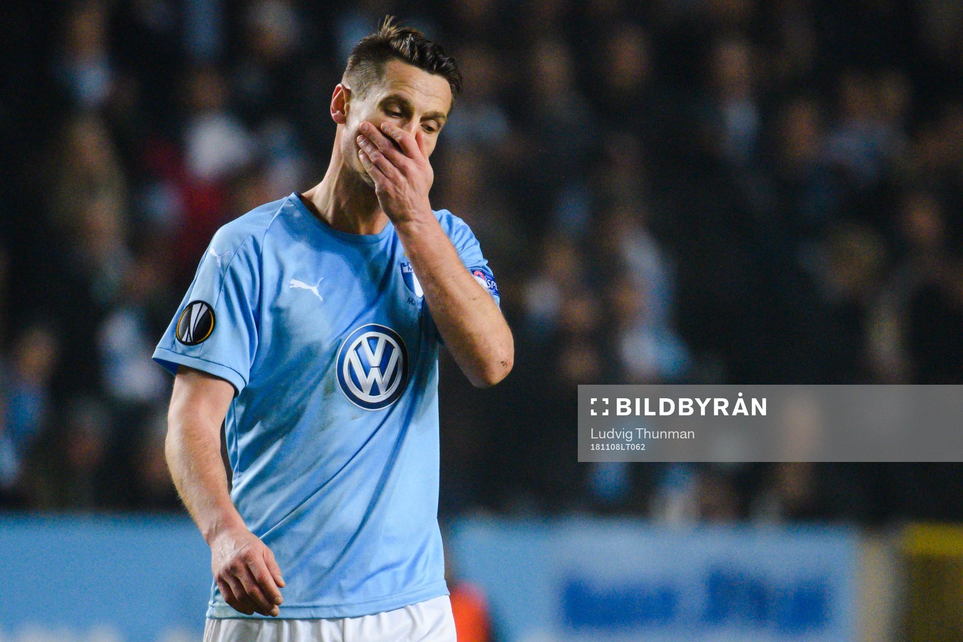 Markus Rosenberg of Malmö FF looks dejected