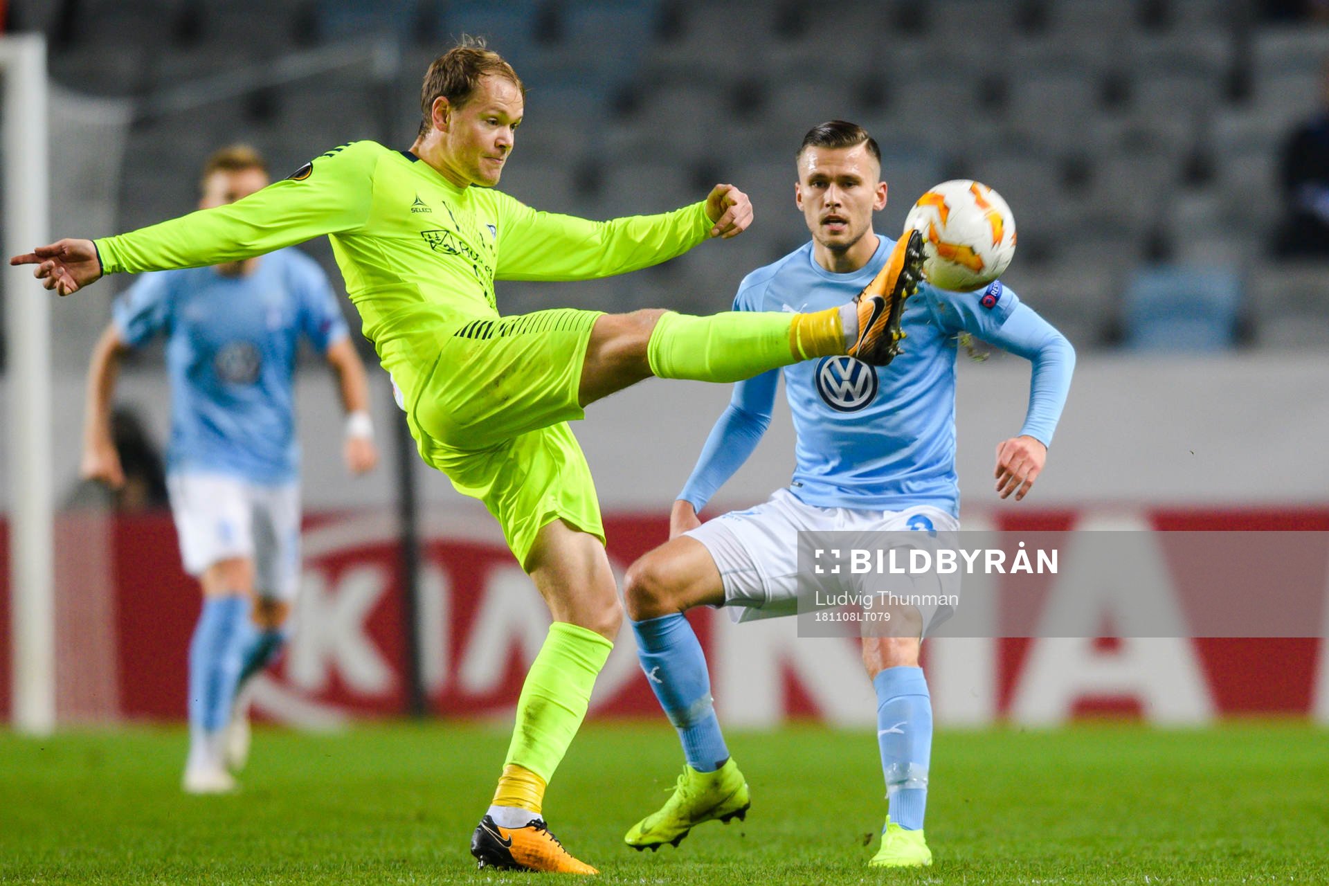 Matti Lund Nielsen of Sarpsborg 08 and Arnór Ingvi