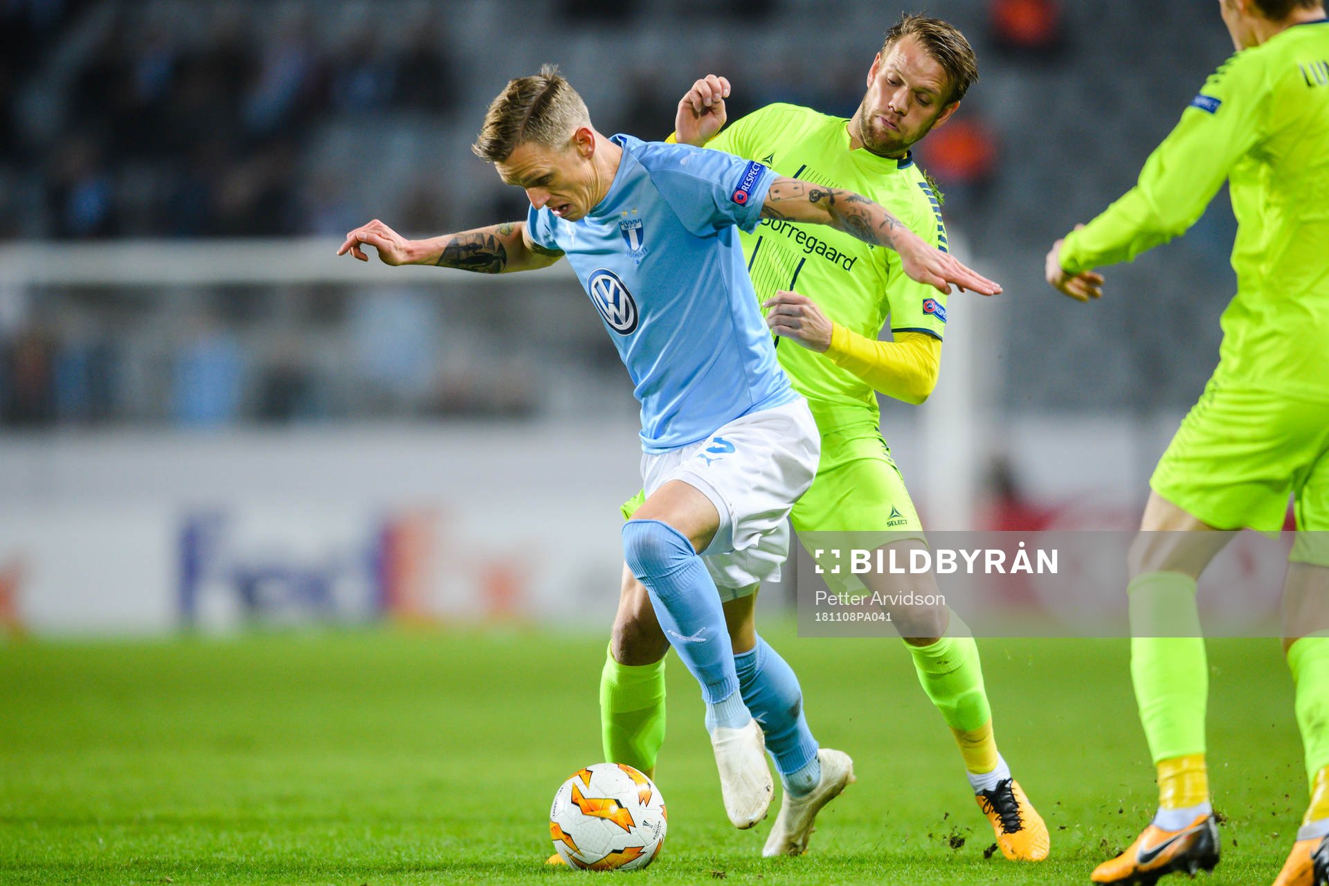 Sören Rieks of Malmö FF and Matti Lund Nielsen of